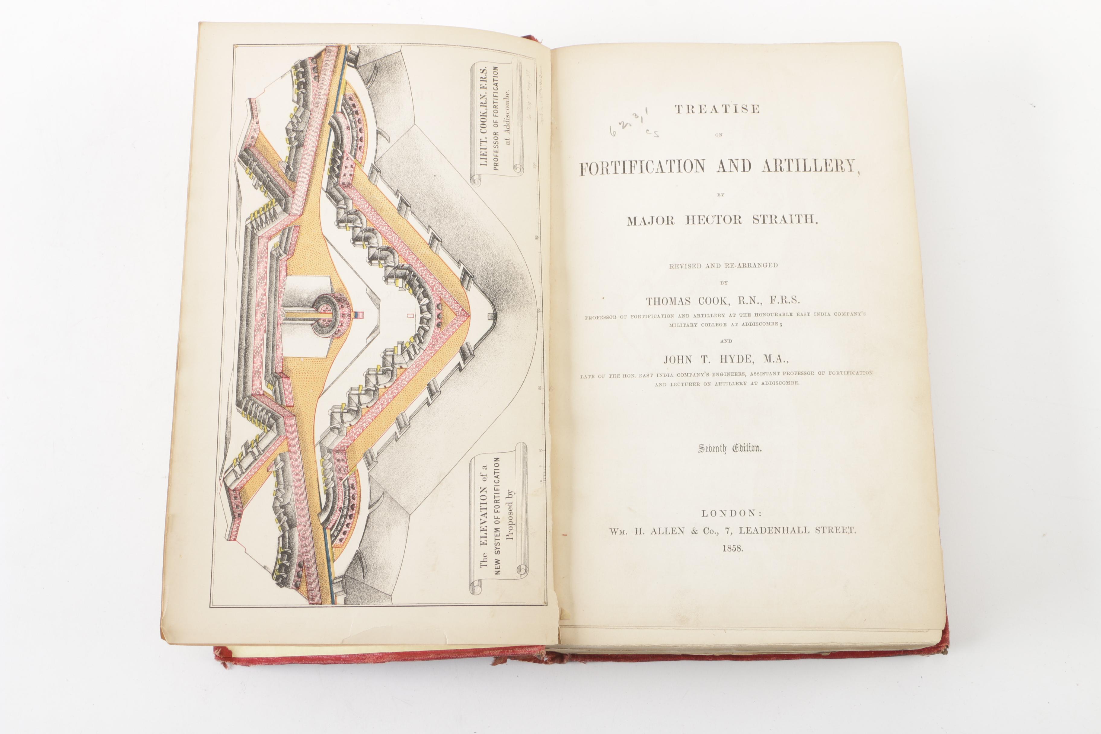 "Treatise on Fortification and Artillery" by Major Hector Straith with Plans