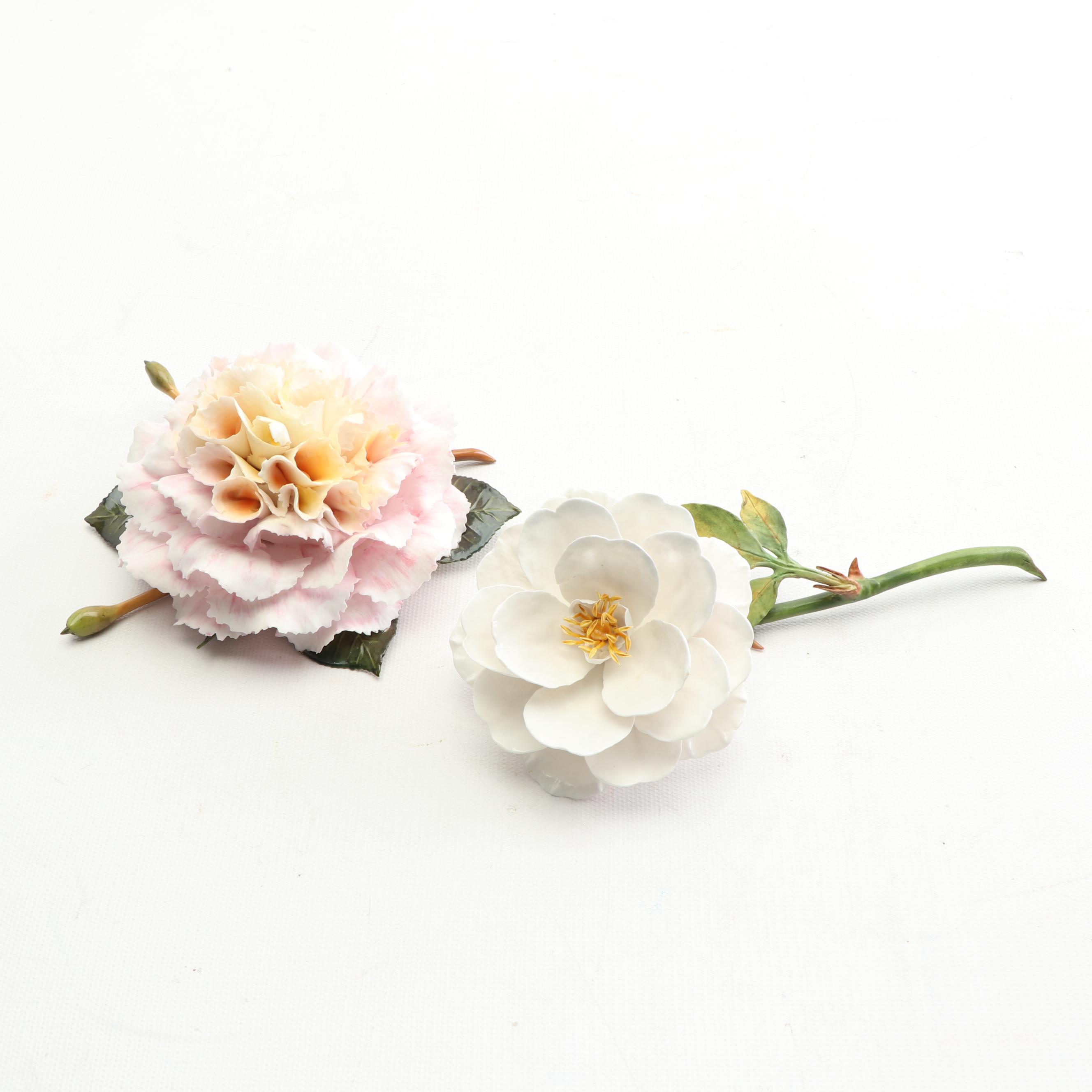 Boehm Porcelain Single Stem Flower Figurines