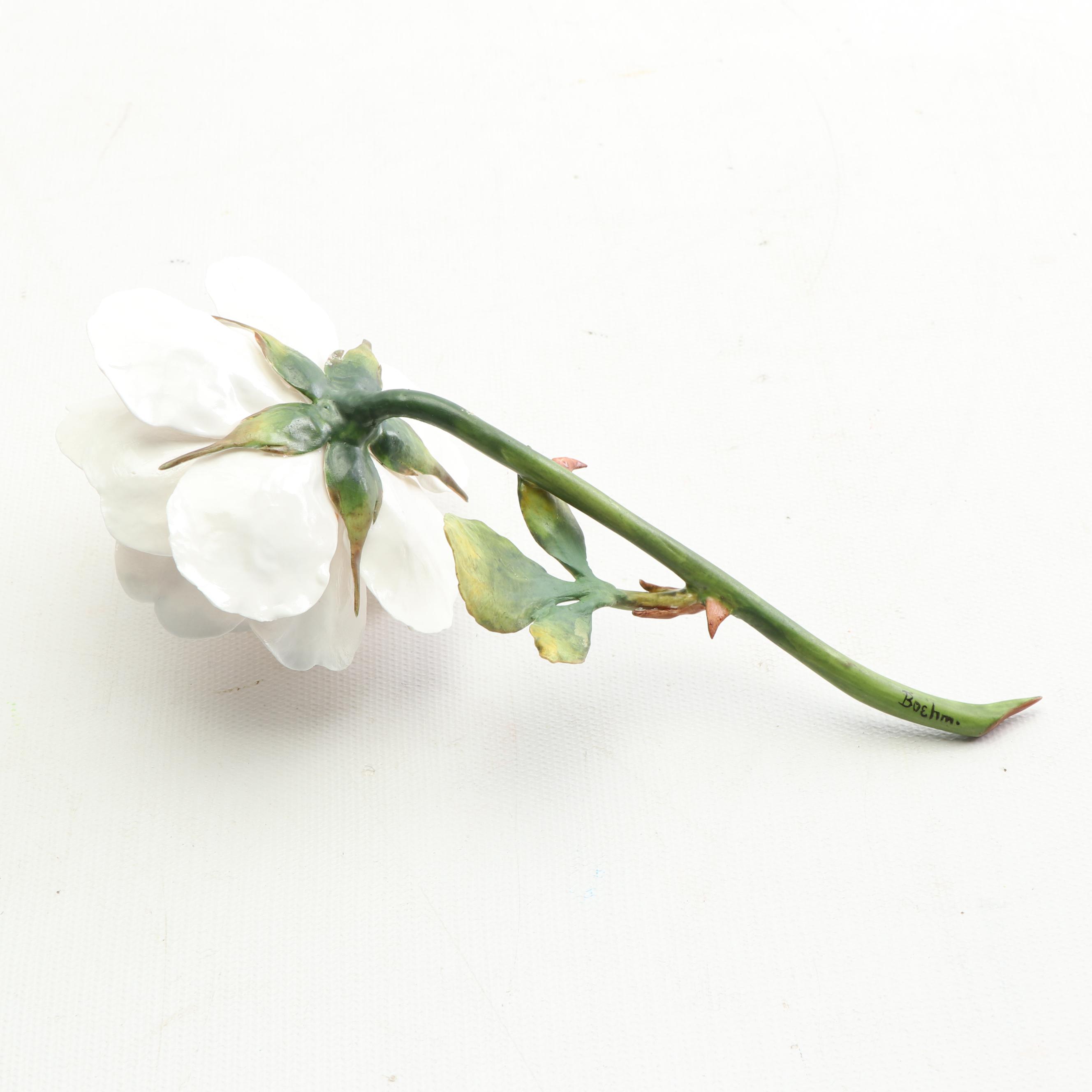 Boehm Porcelain Single Stem Flower Figurines
