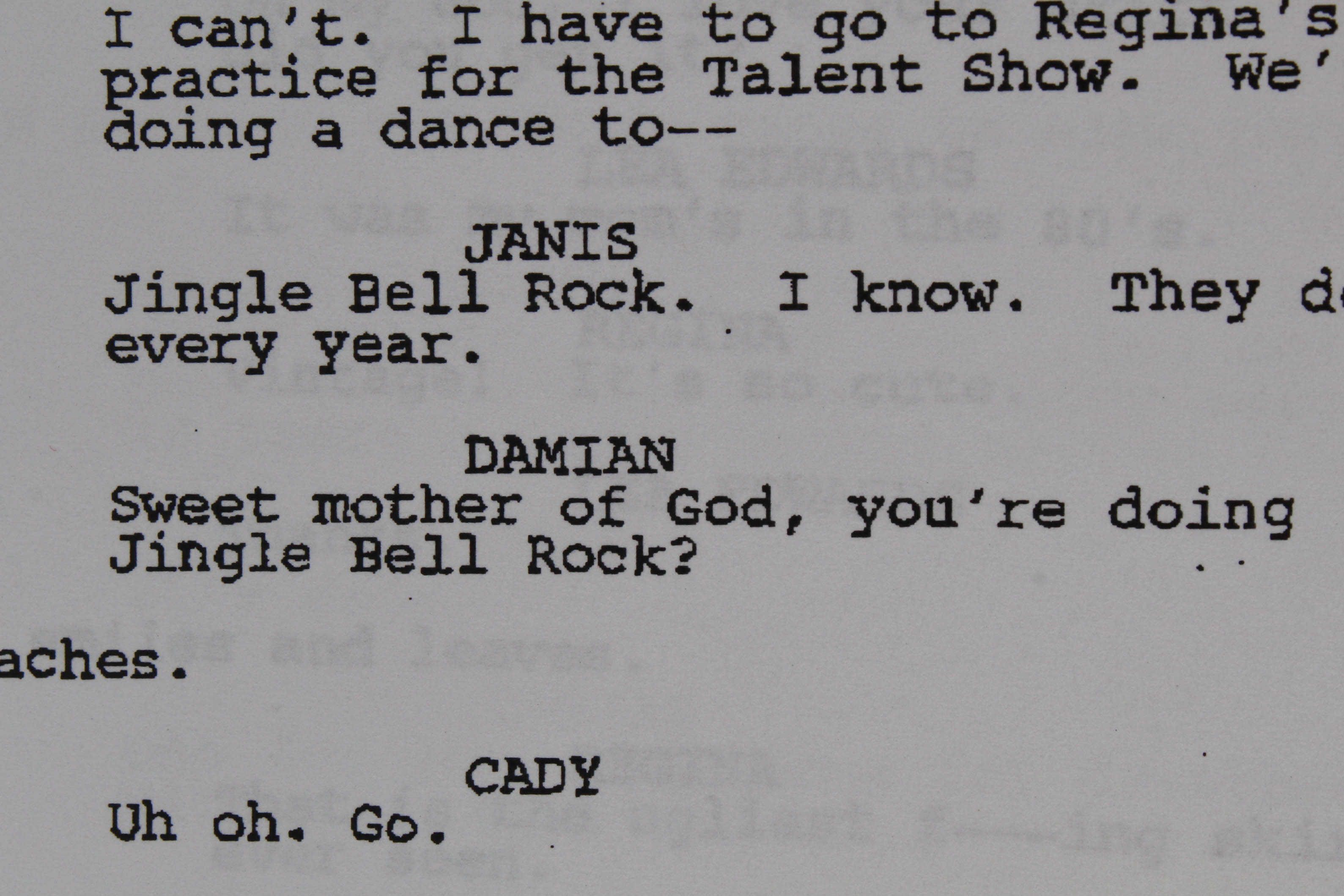 Tina Fey and Lindsay Lohan Autographed "Mean Girls" Screenplay