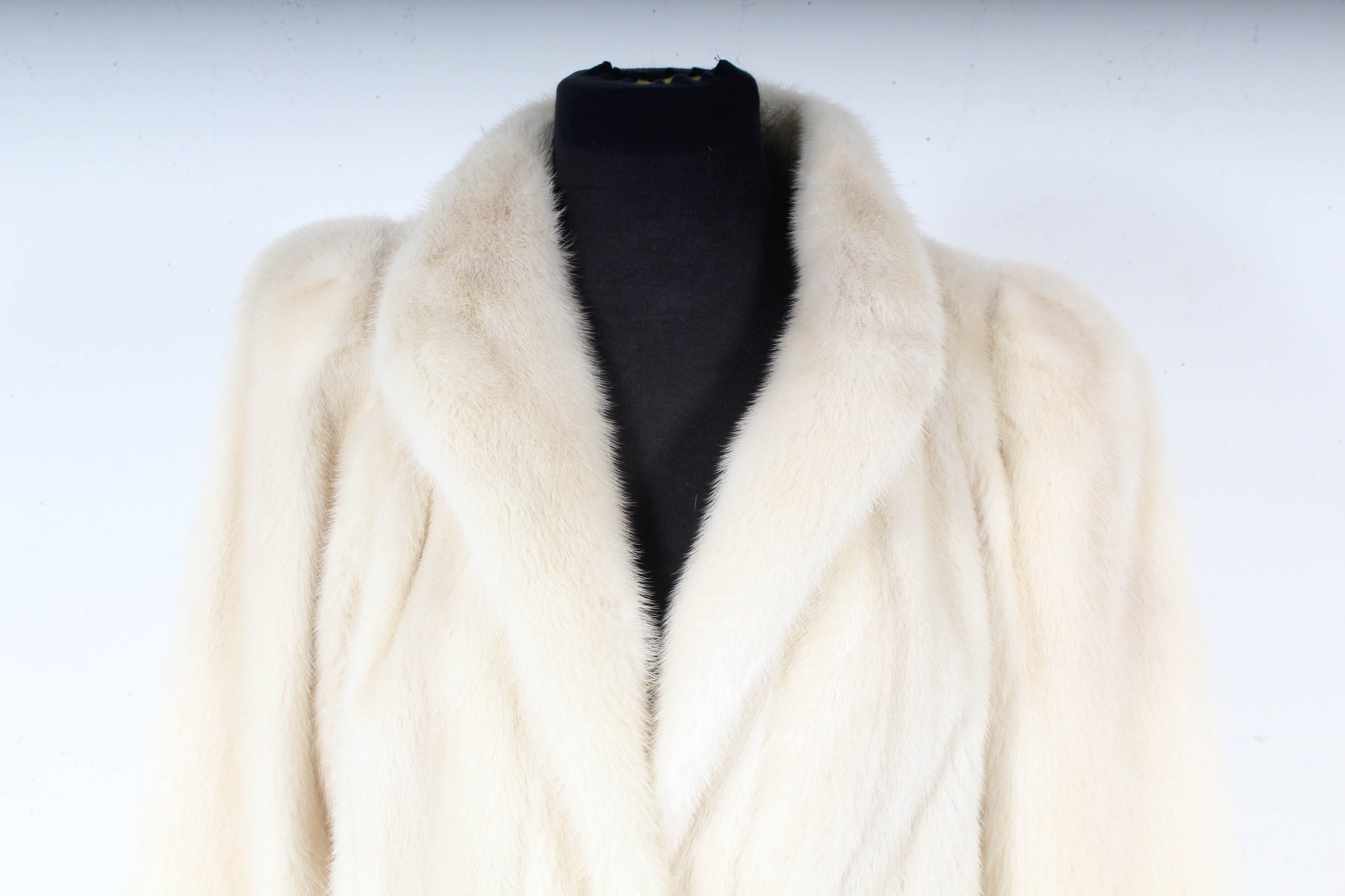 Hudson's Fur Salon Full-Length Pearl Mink Fur Coat
