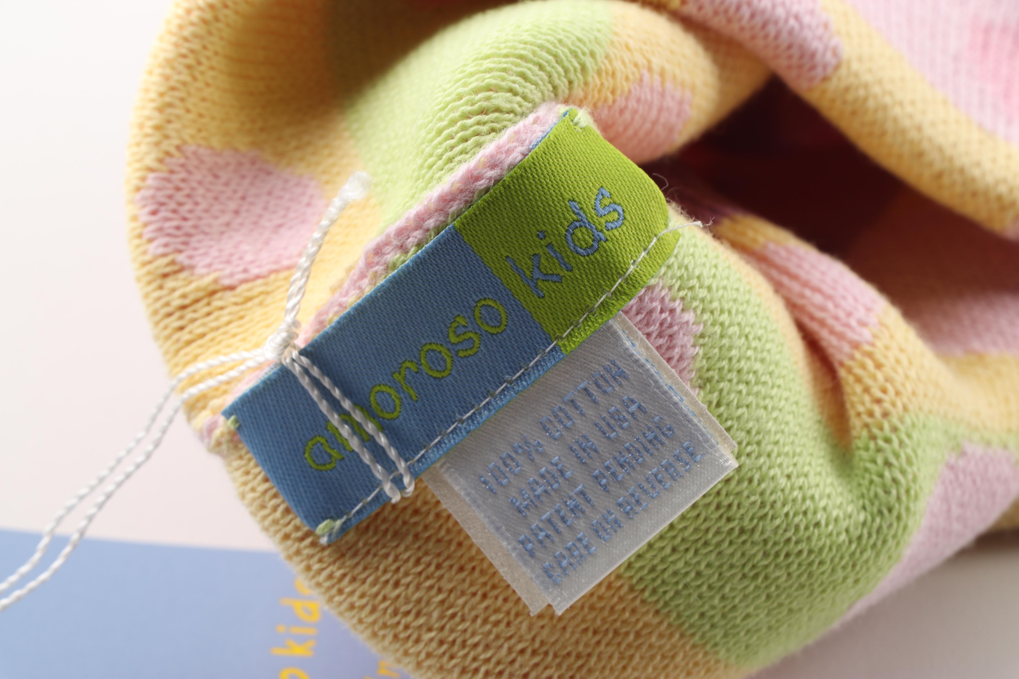 Infant Hat and Receiving Blankets Featuring Amoroso Kids