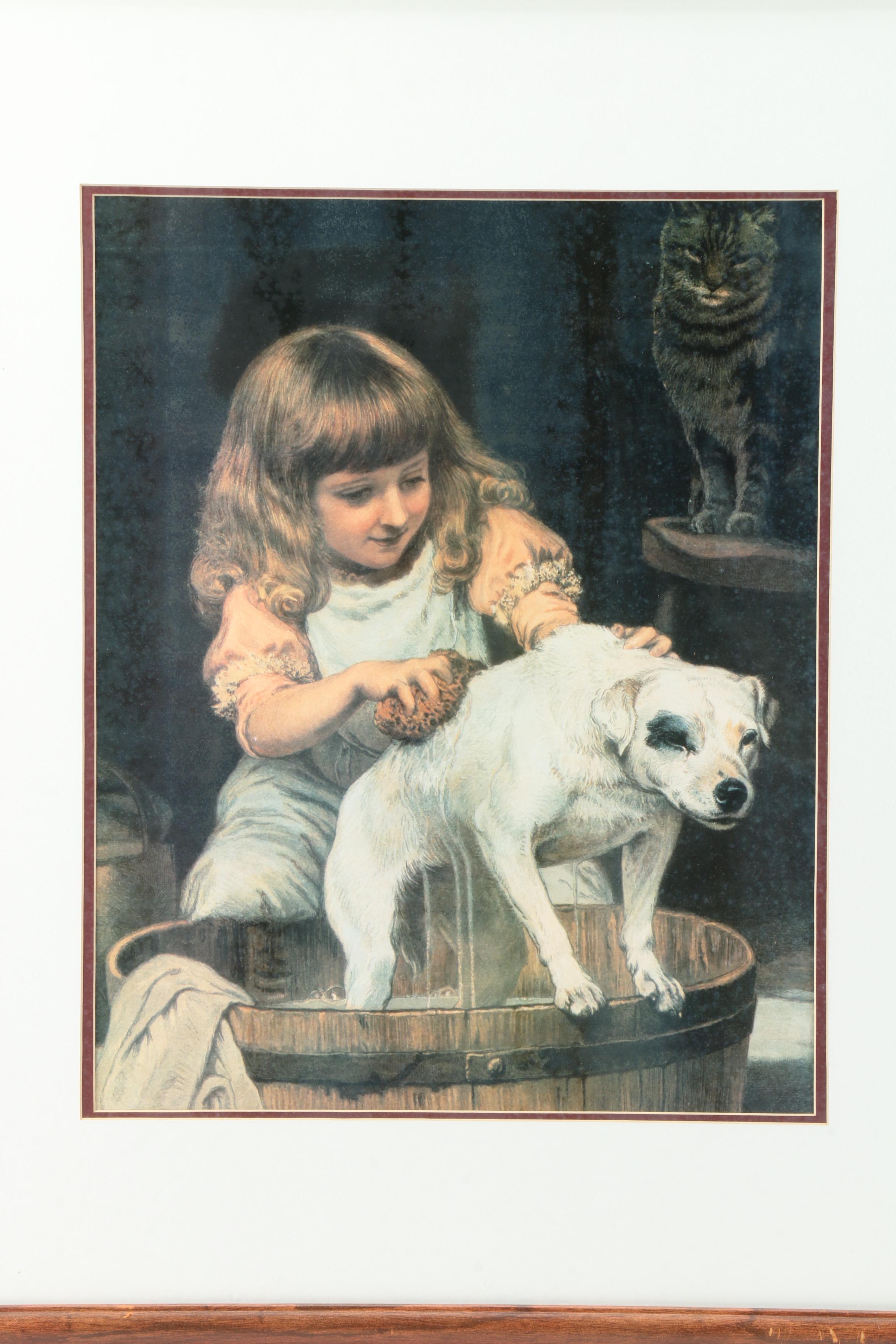 Offset Lithograph after Charles Burton Barber "The Order of the Bath"