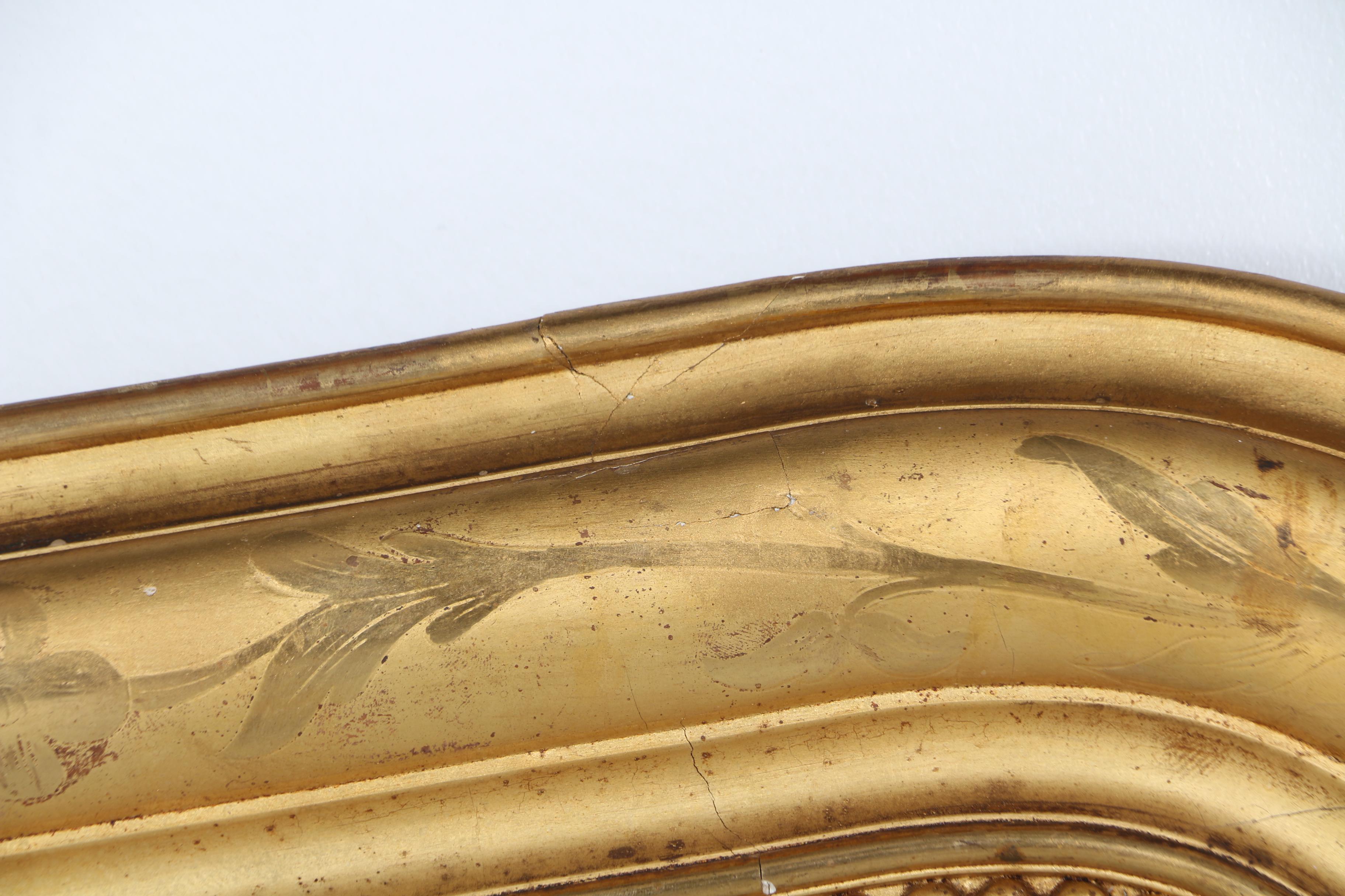 French Giltwood Overmantel Mirror by Alexandre Jeune à Paris, Circa 1870