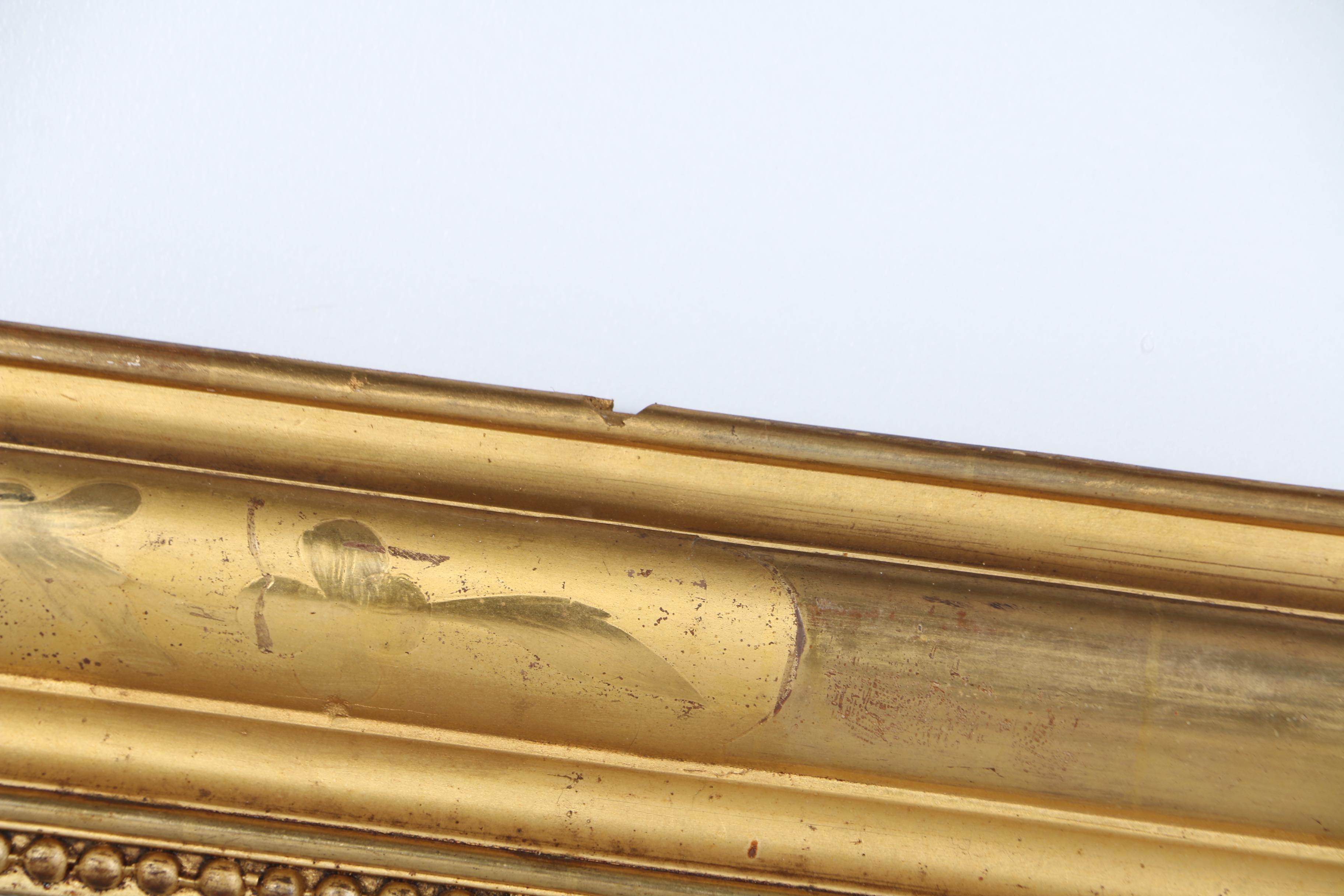 French Giltwood Overmantel Mirror by Alexandre Jeune à Paris, Circa 1870