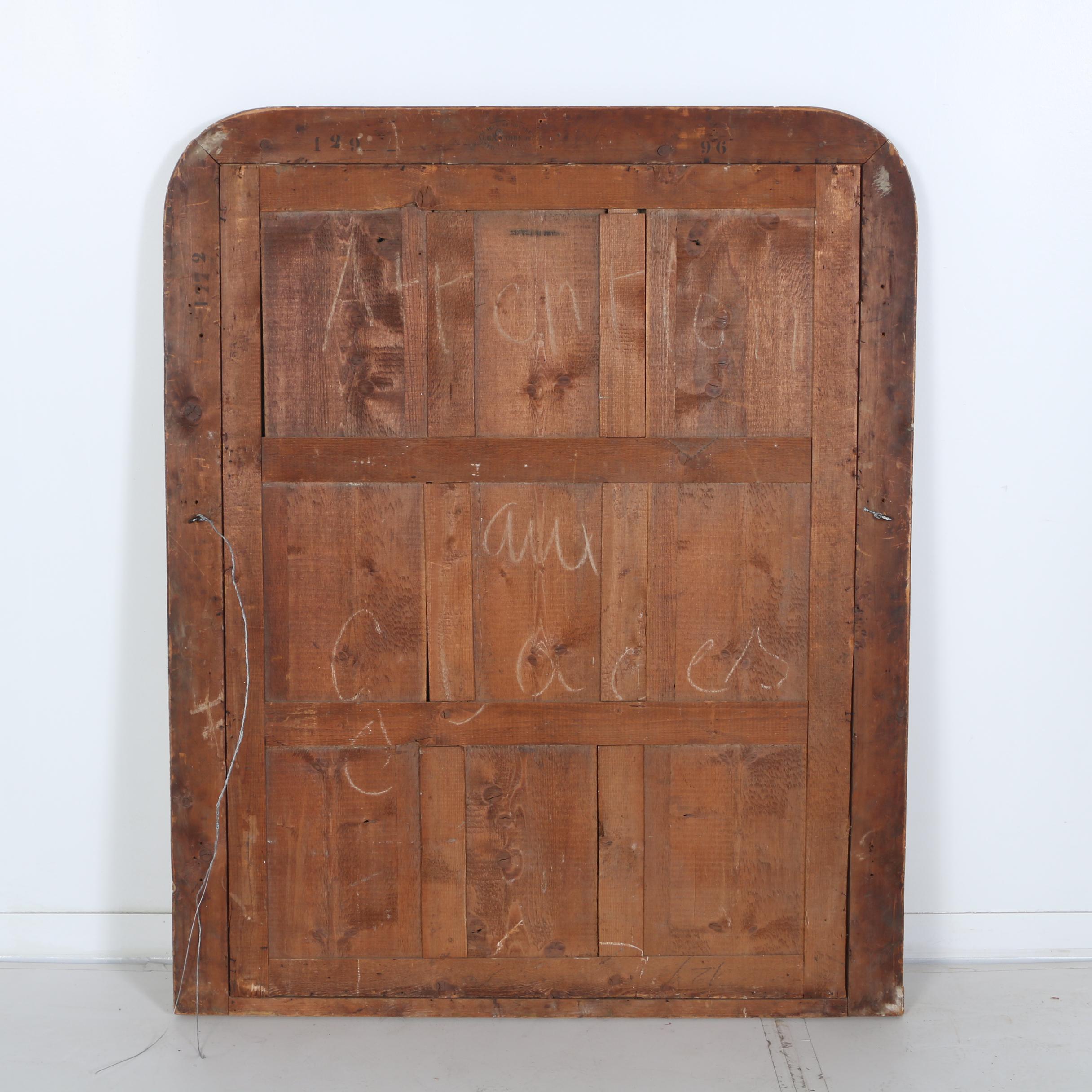 French Giltwood Overmantel Mirror by Alexandre Jeune à Paris, Circa 1870