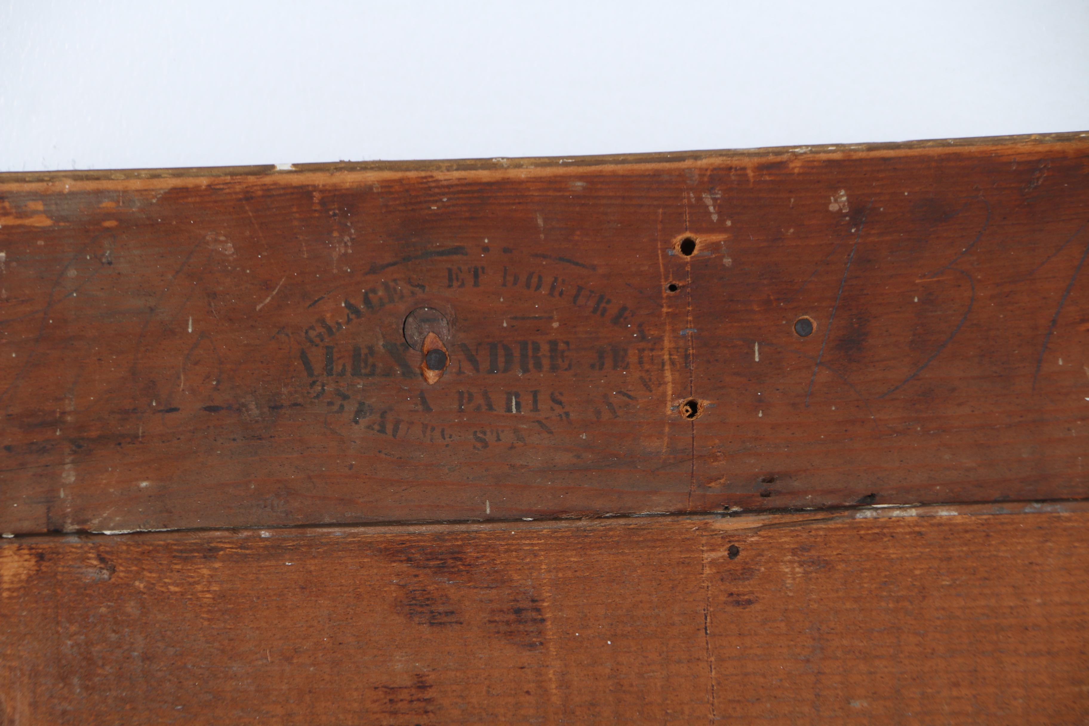 French Giltwood Overmantel Mirror by Alexandre Jeune à Paris, Circa 1870