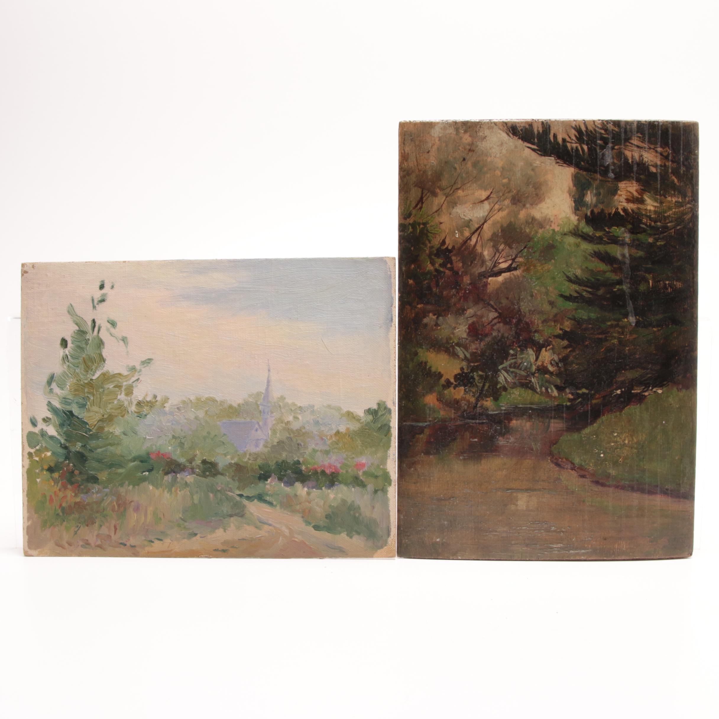 20th Century Oil Paintings of Landscapes