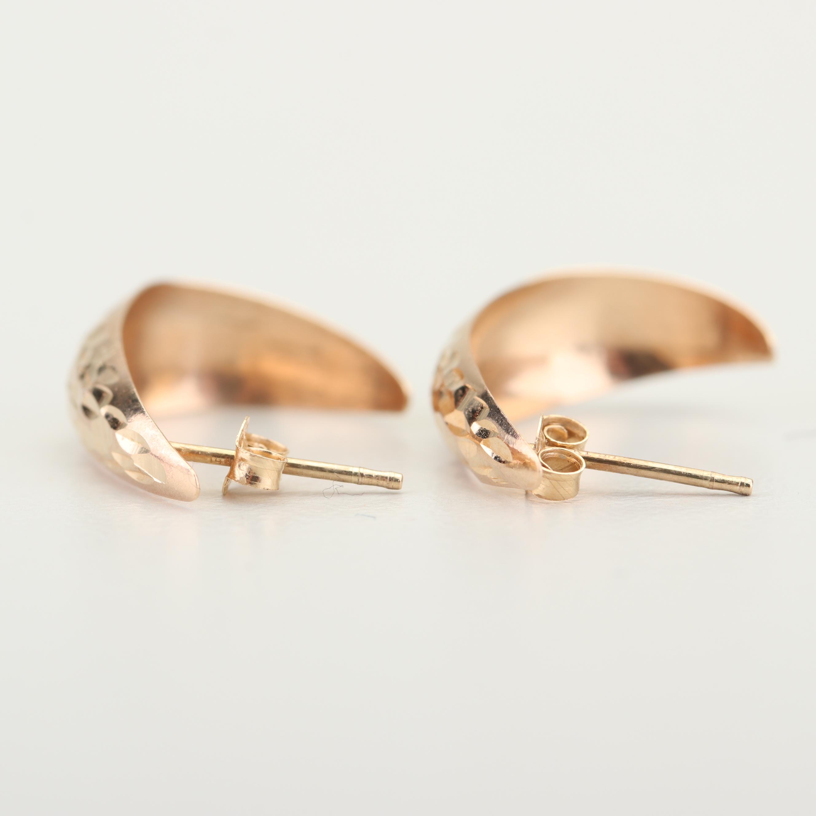 14K Yellow Gold Earrings