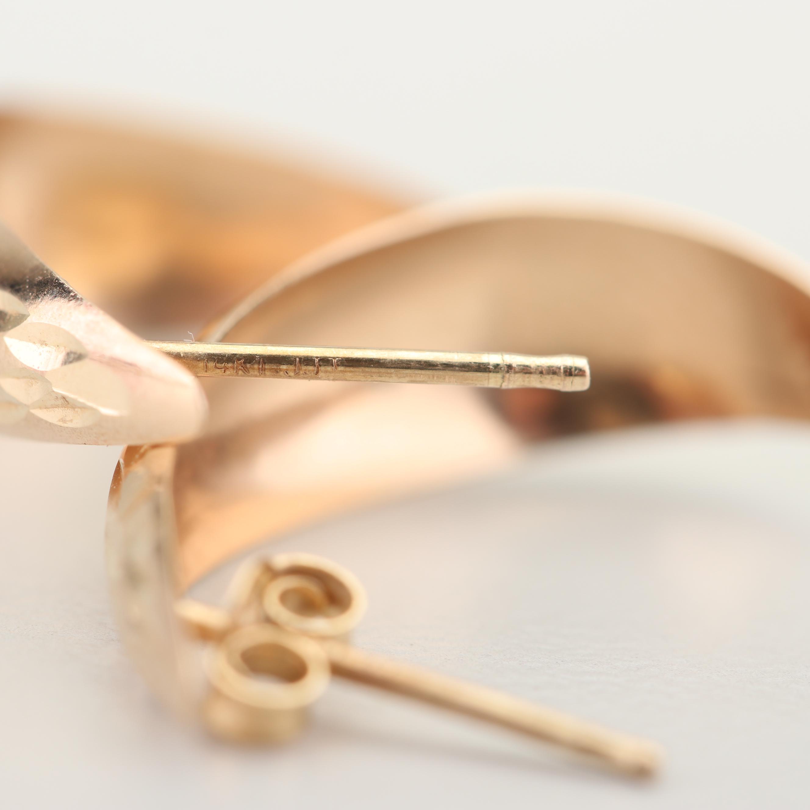14K Yellow Gold Earrings