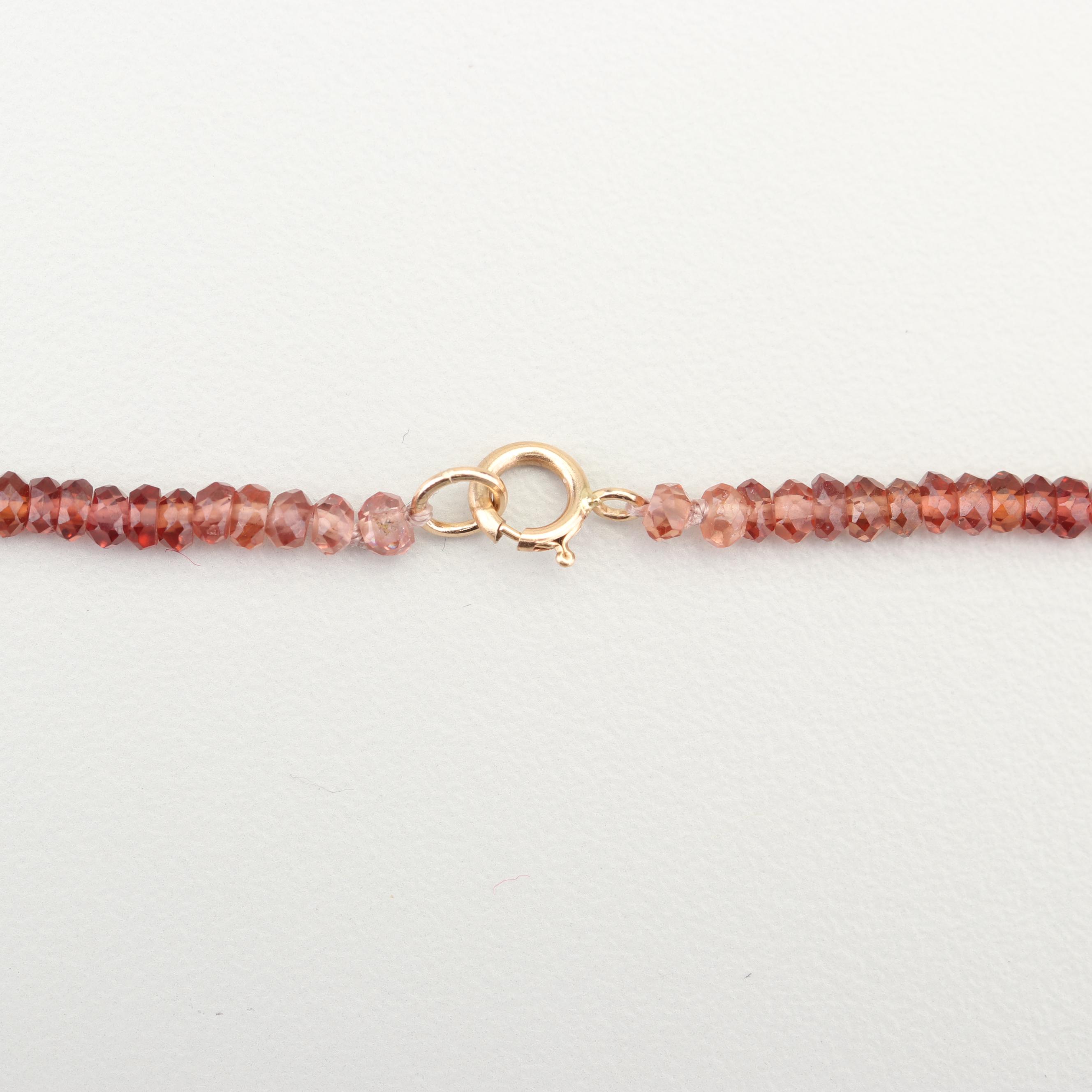 10K Yellow Gold Religious Pendant and Gemstone Necklace with 14K Gold Clasp