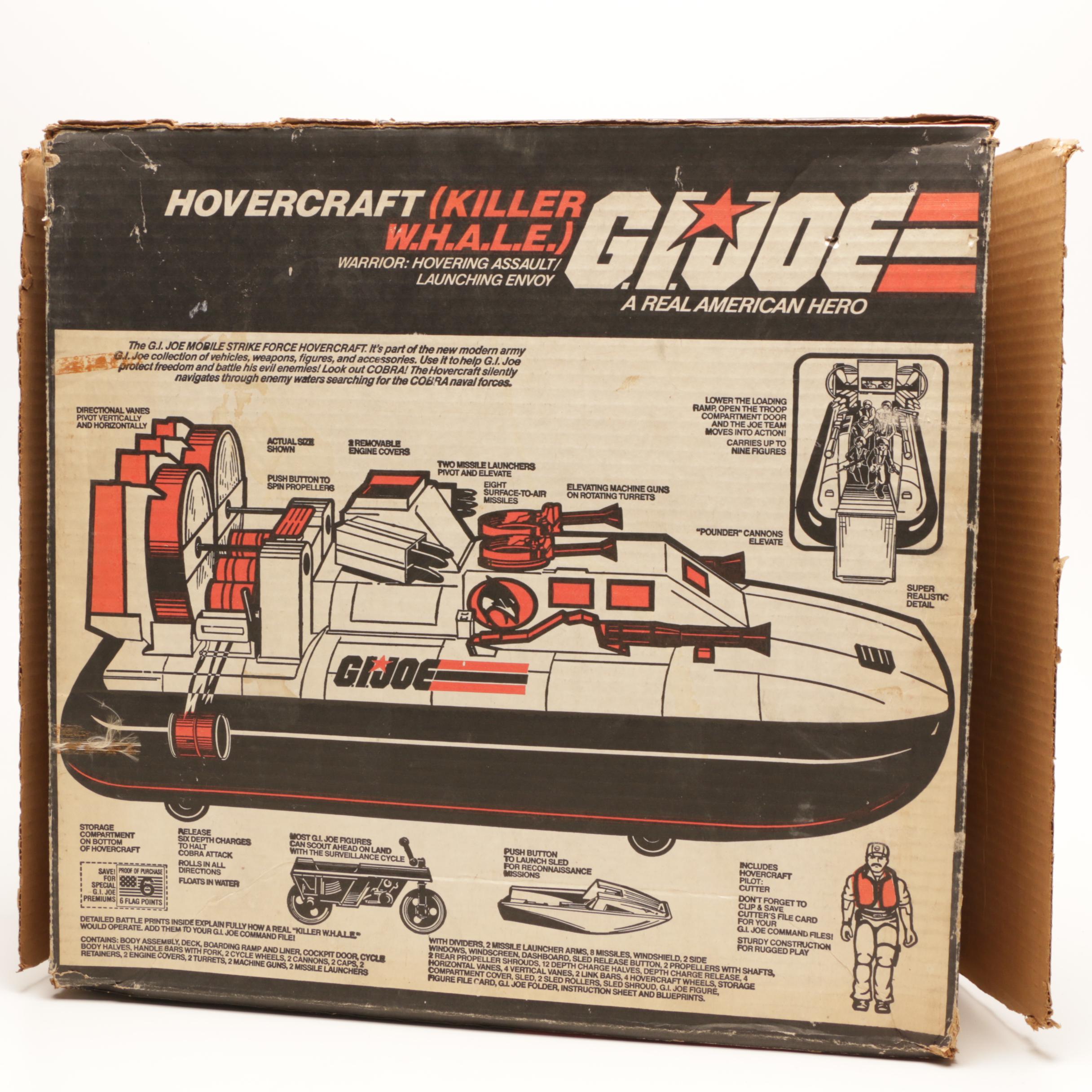 1984 G. I. Joe Hovercraft Killer W.H.A.L.E. Vehicle in Original Box
