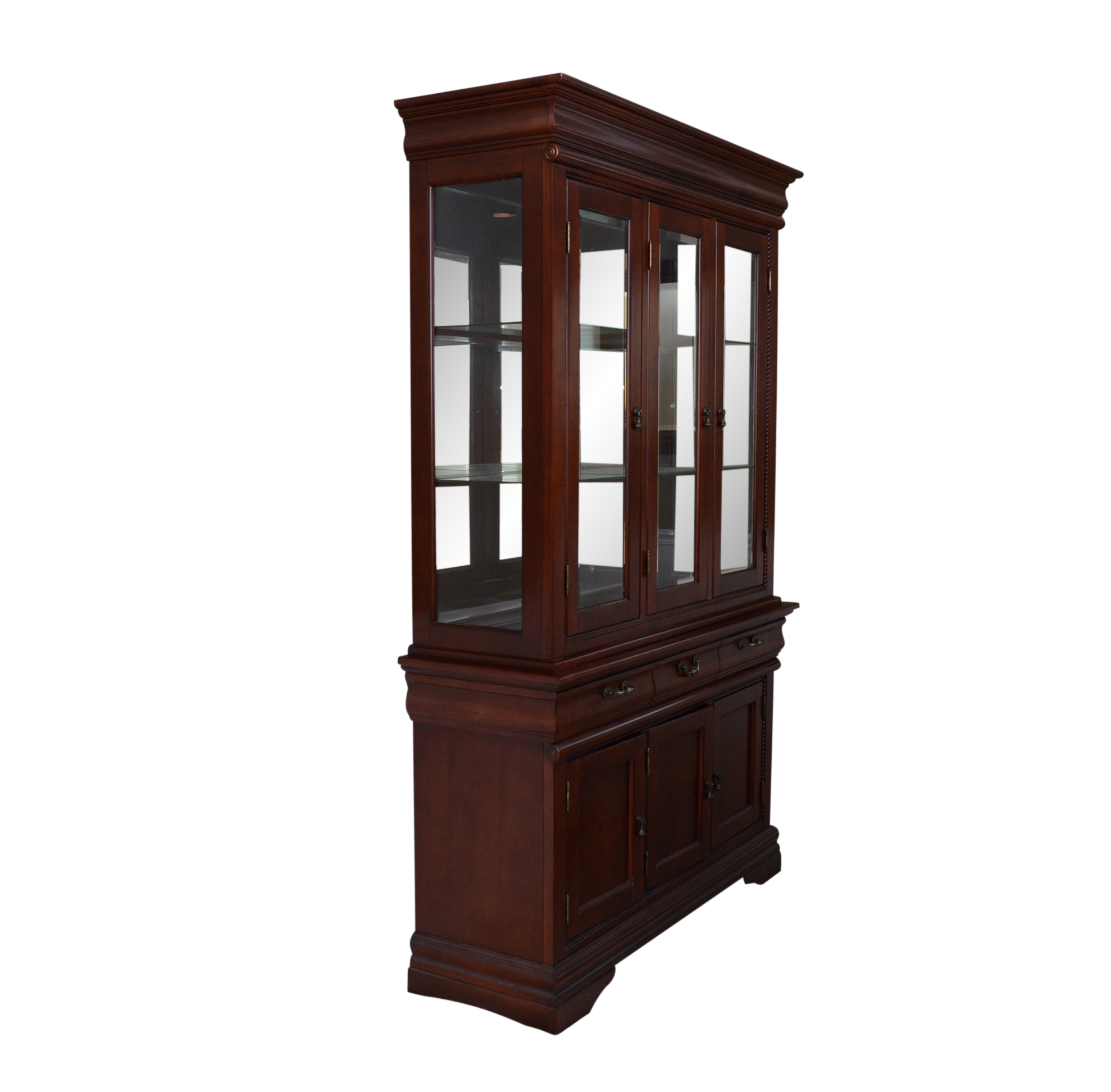 Lighted Cherry China Cabinet