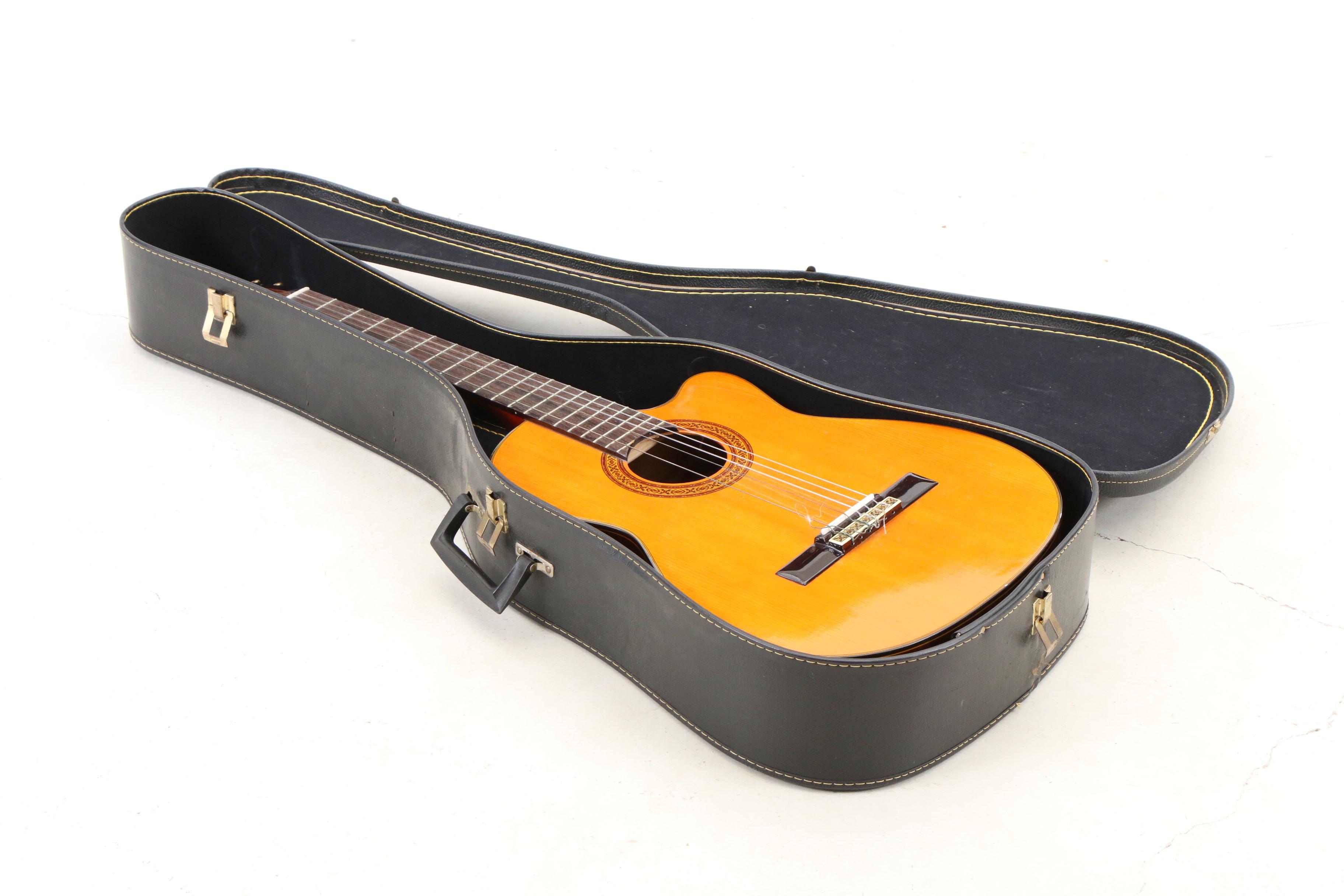 Korean Takamine "Jasmine" TC28C Classical Acoustic Electric Guitar with Case