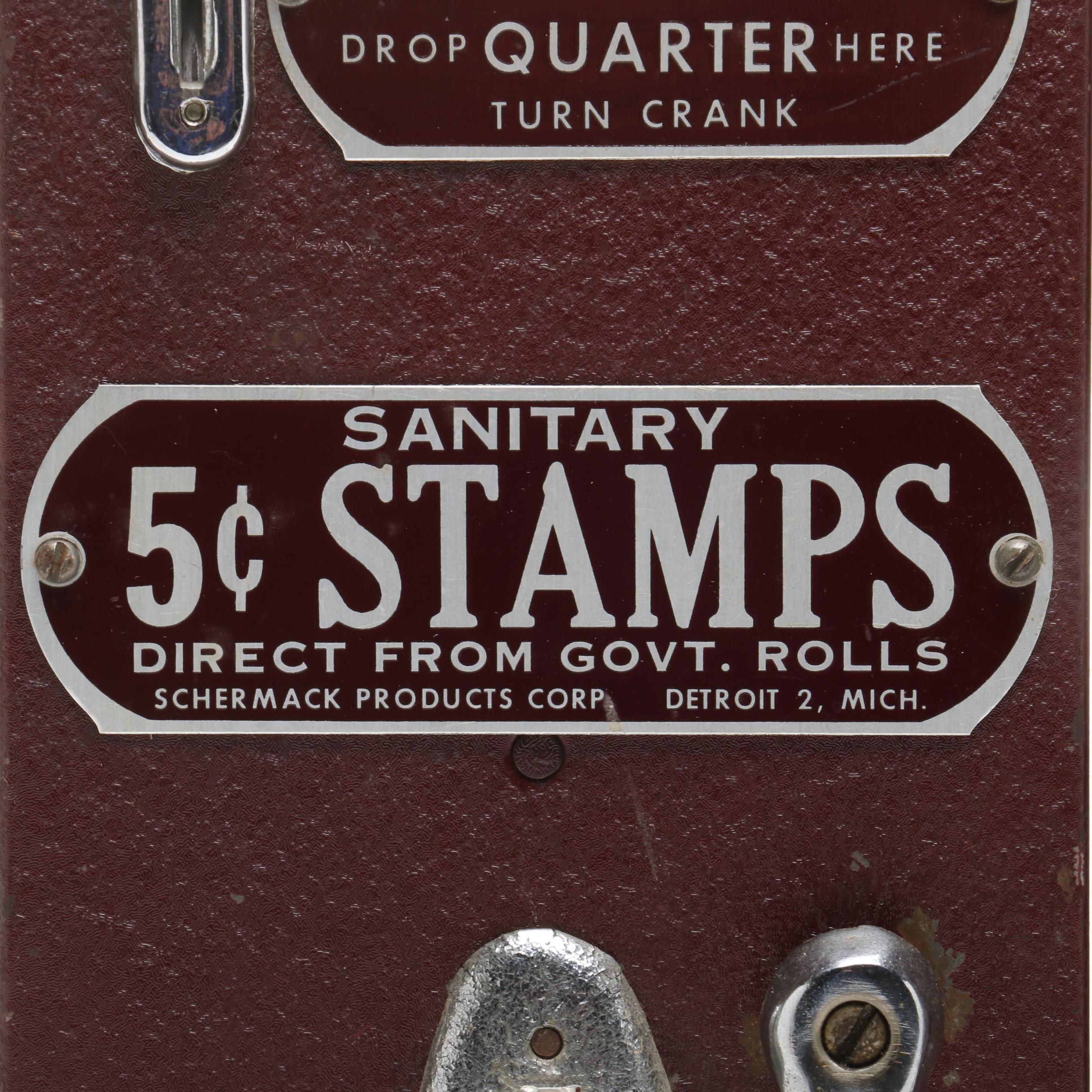 Vintage Schermack Postage Stamp Vending Machine