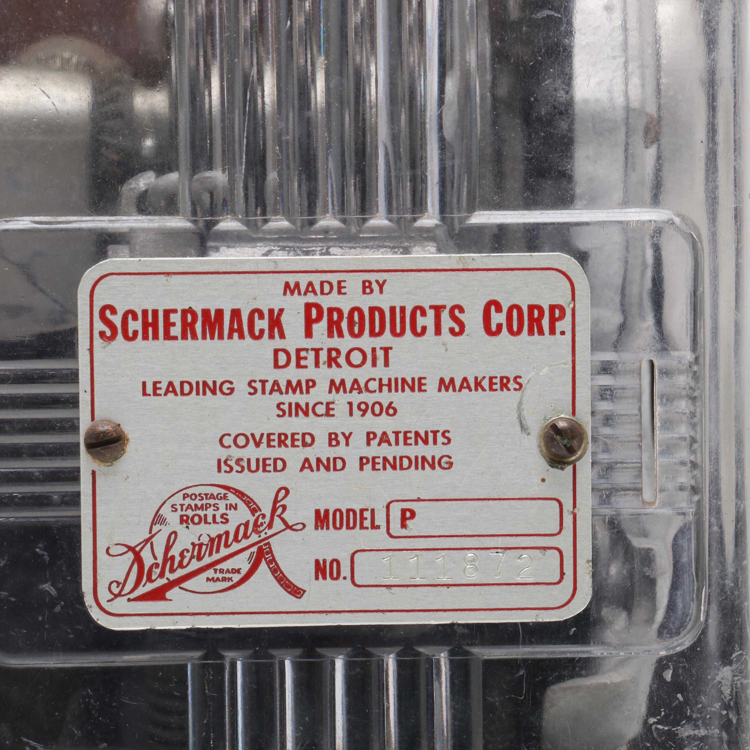Vintage Schermack Postage Stamp Vending Machine