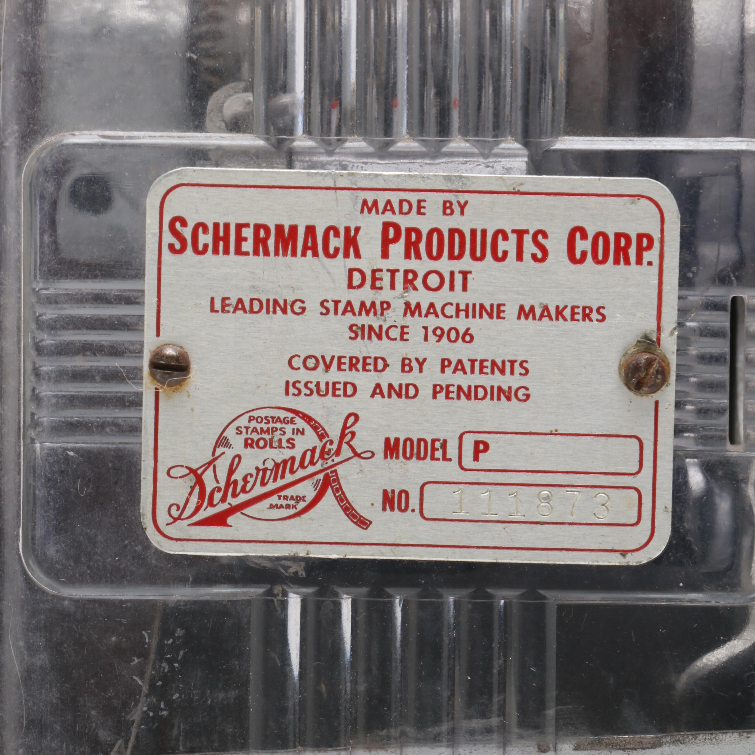 Vintage Schermack Postage Stamp Vending Machine