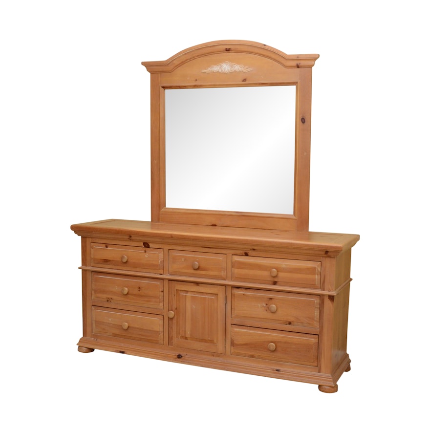 Broyhill "Fontana" Pine Dresser with Mirror