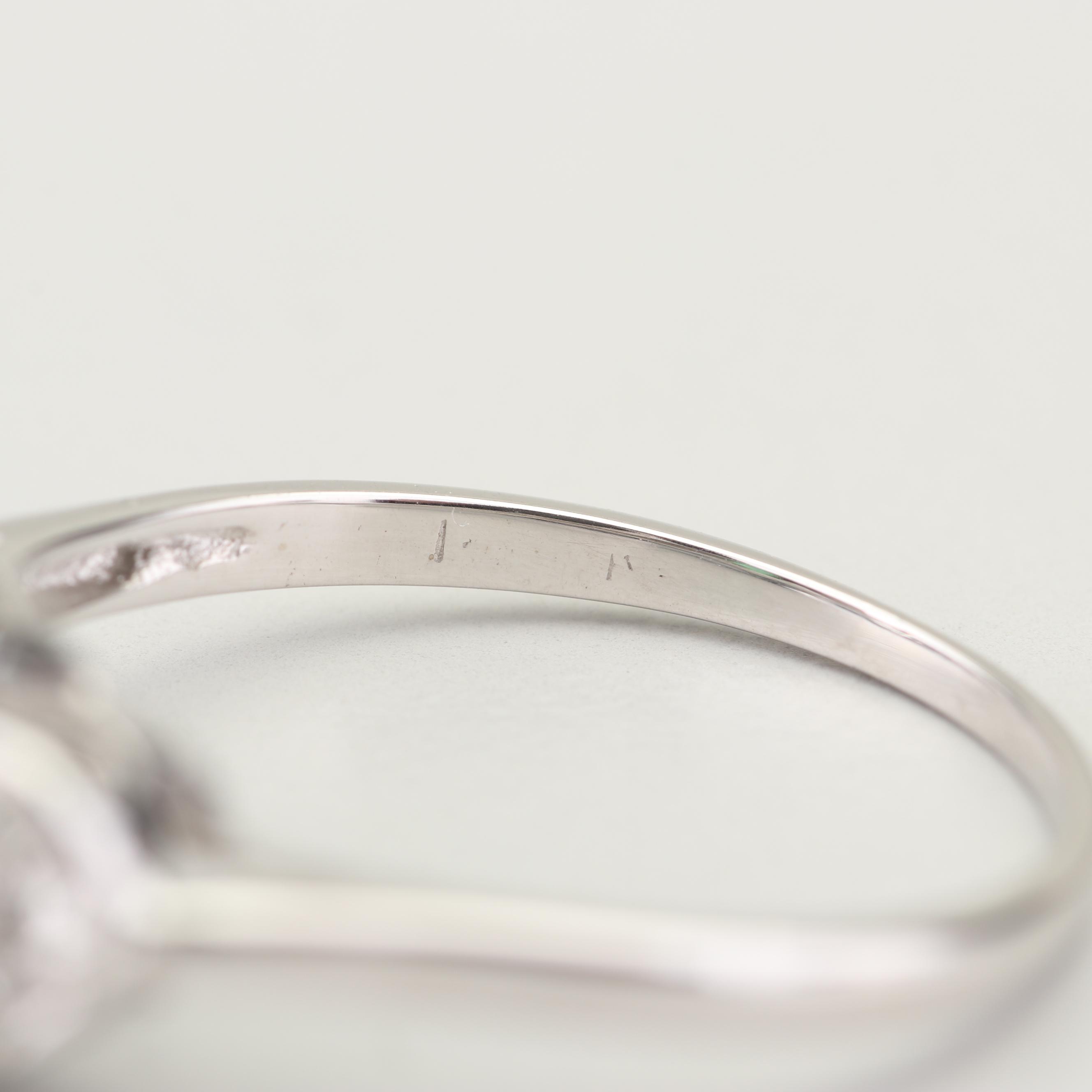 14K White Gold 2.00 CT Tourmaline and Sapphire Ring