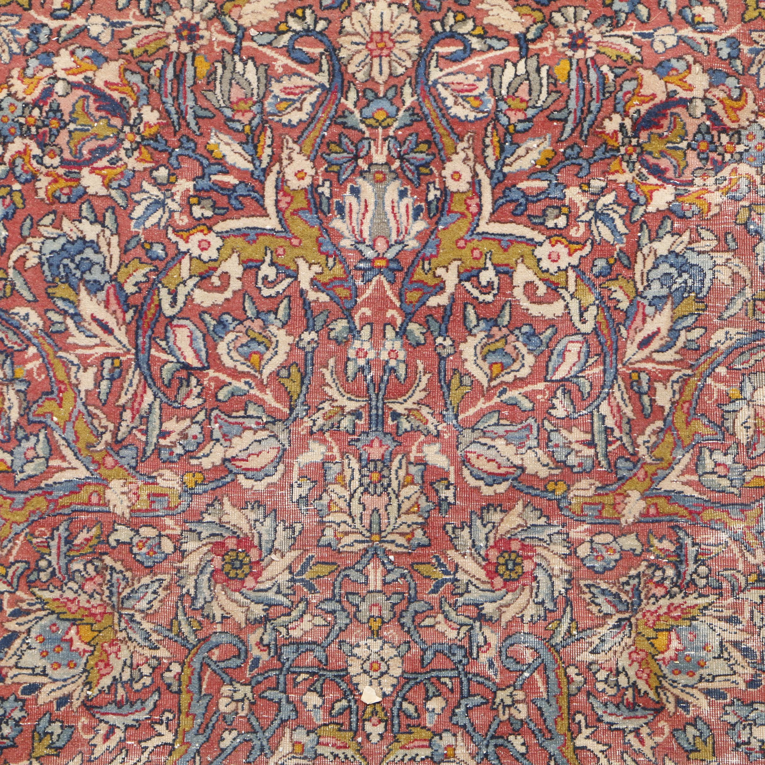 Hand-Knotted Persian Floral Room-Size Rug