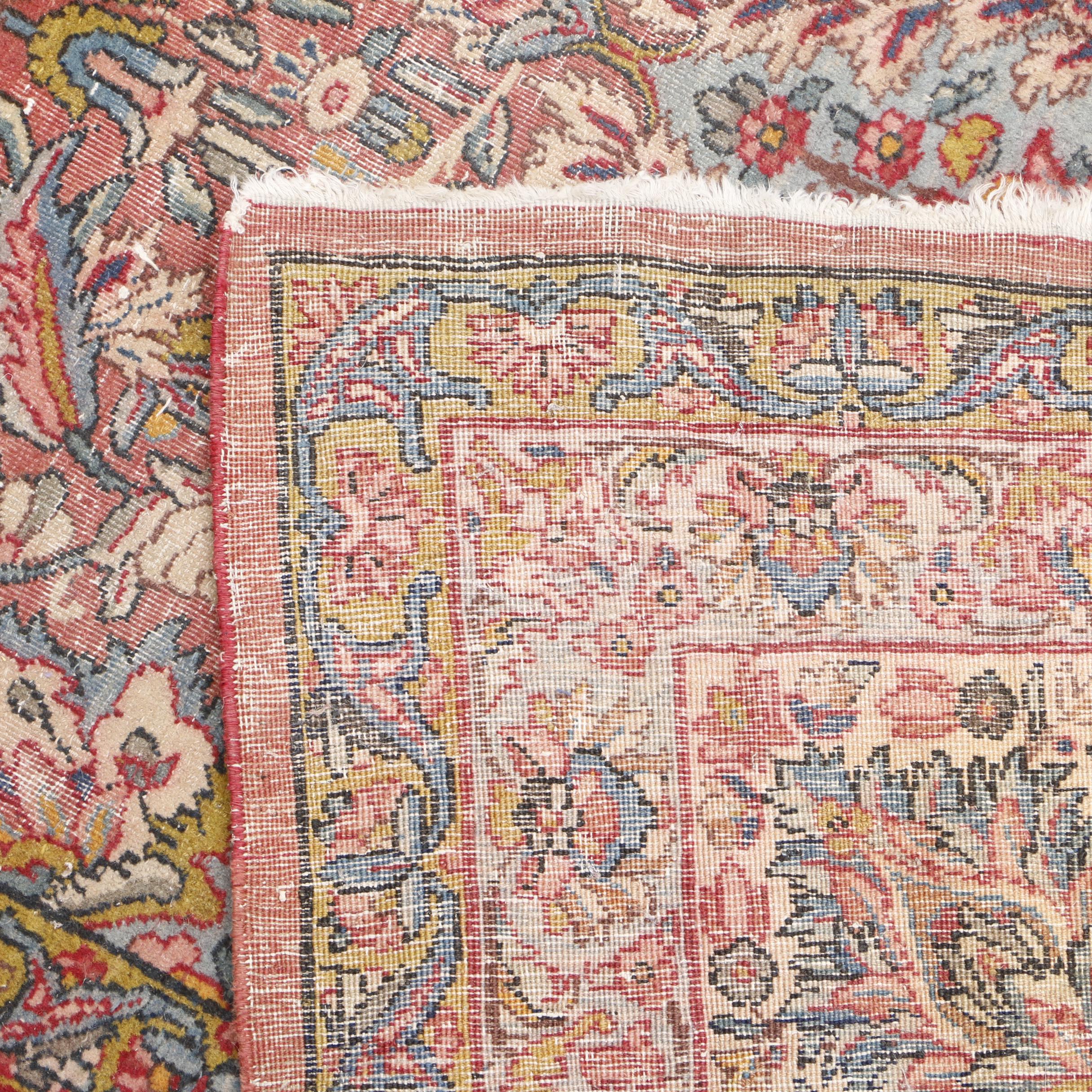 Hand-Knotted Persian Floral Room-Size Rug