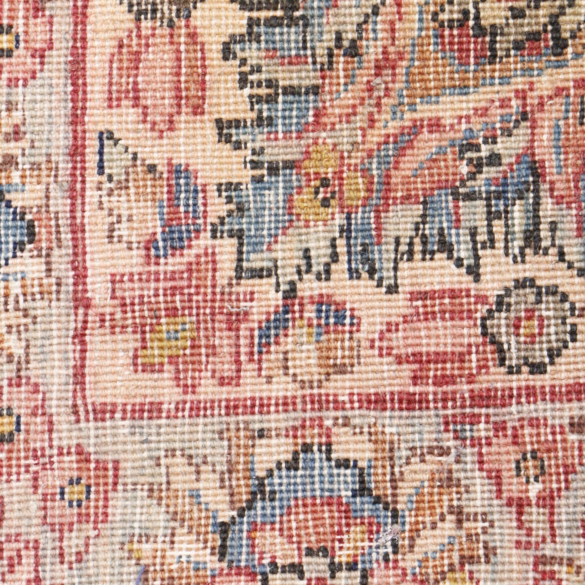 Hand-Knotted Persian Floral Room-Size Rug
