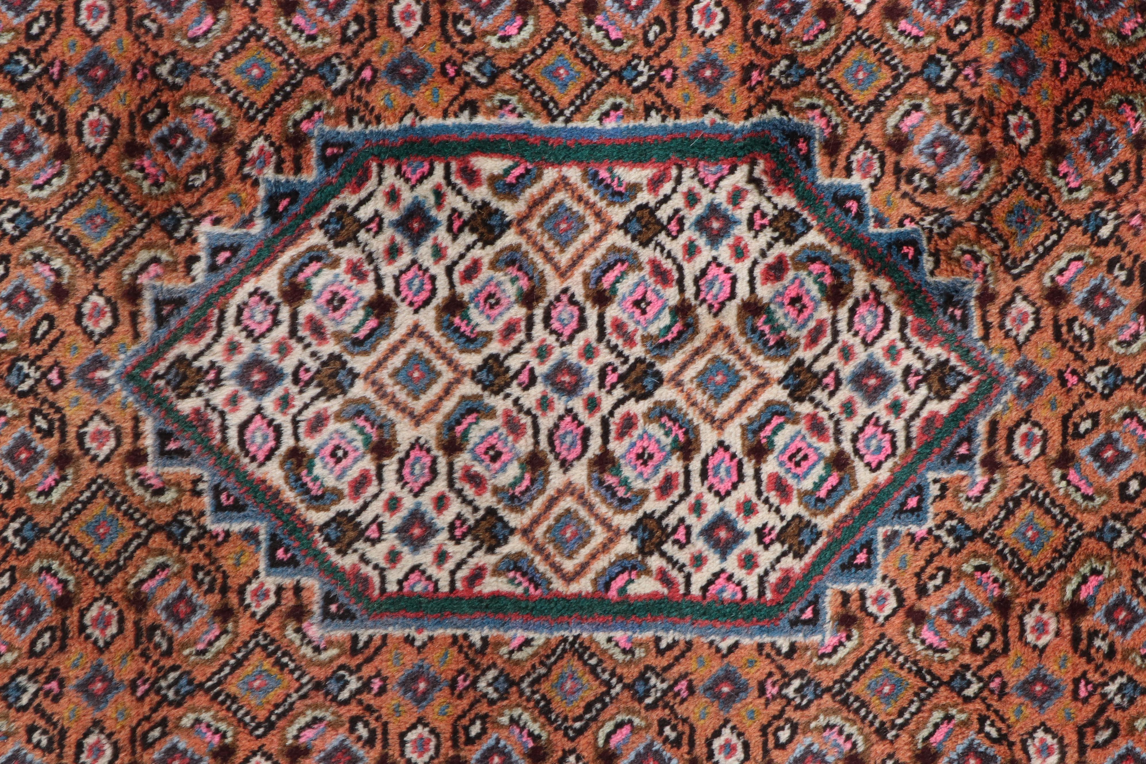 Hand-Knotted Persian Everu Wool Runner