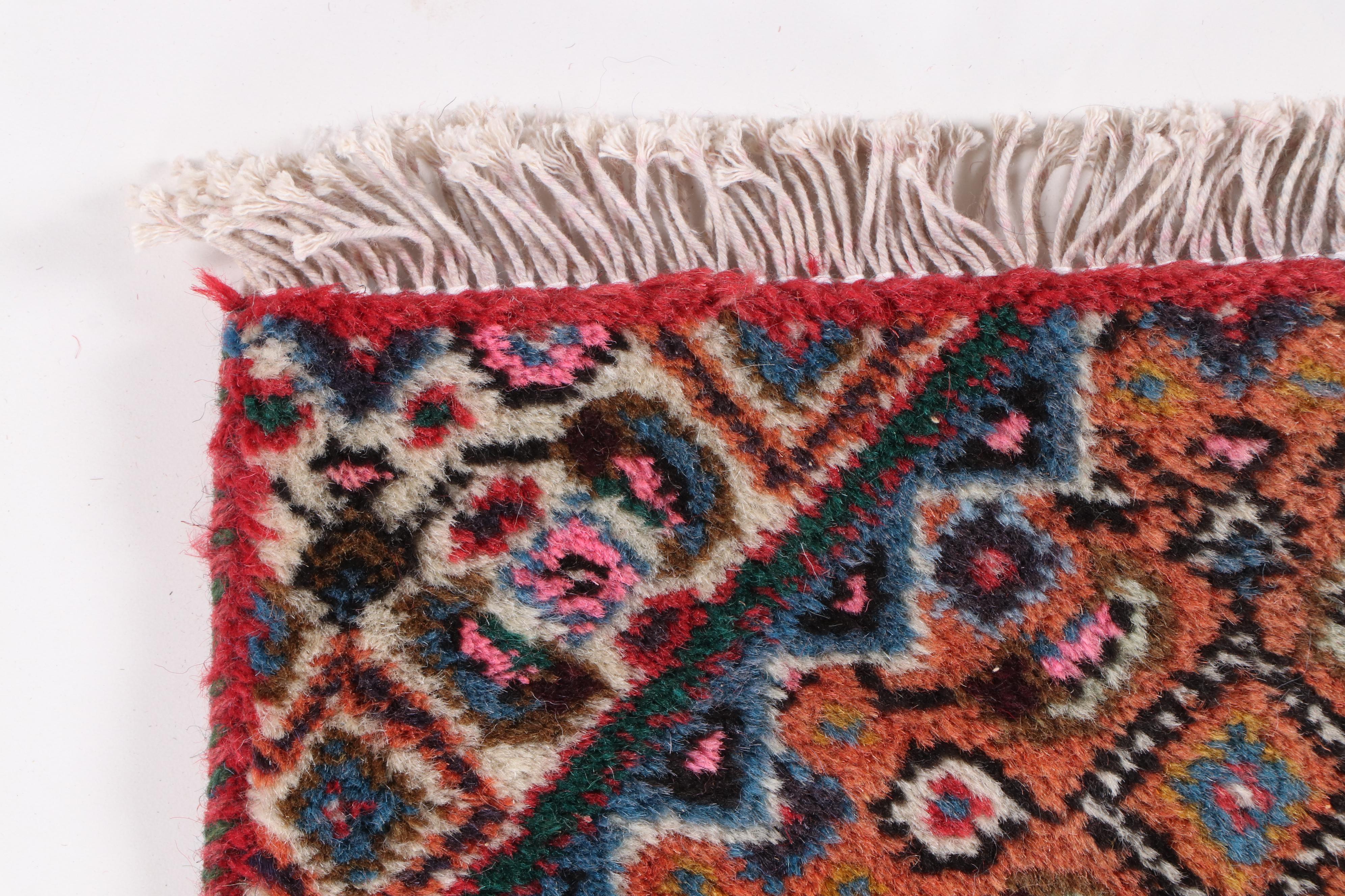 Hand-Knotted Persian Everu Wool Runner