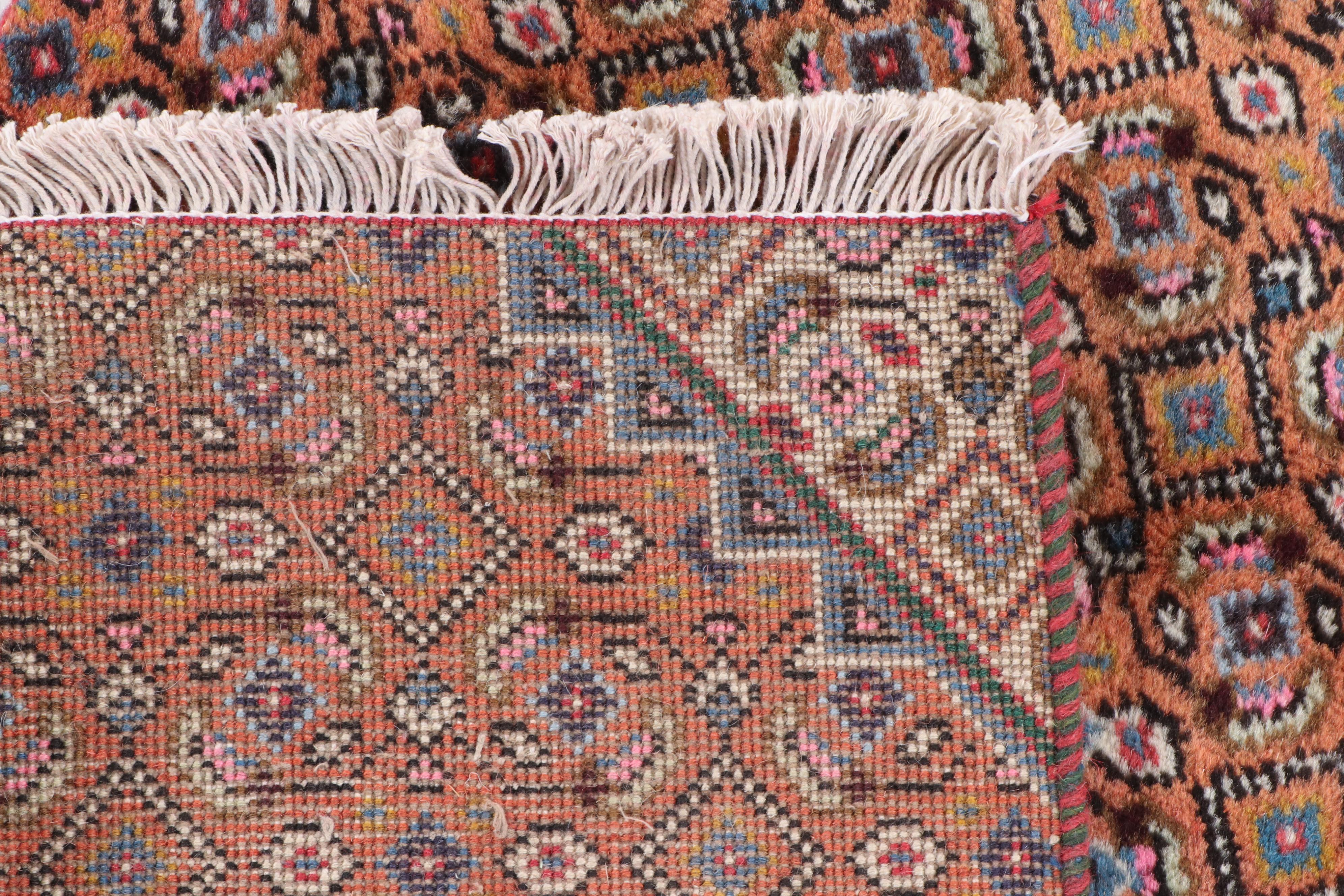 Hand-Knotted Persian Everu Wool Runner