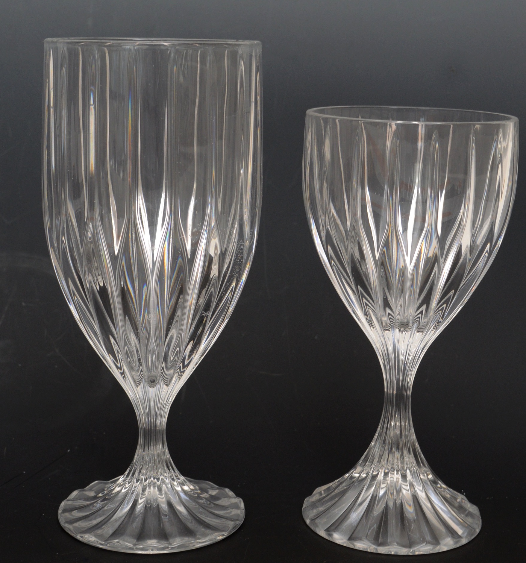 Mikasa "Park Lane" Crystal Stemware with Salt and Pepper Shakers