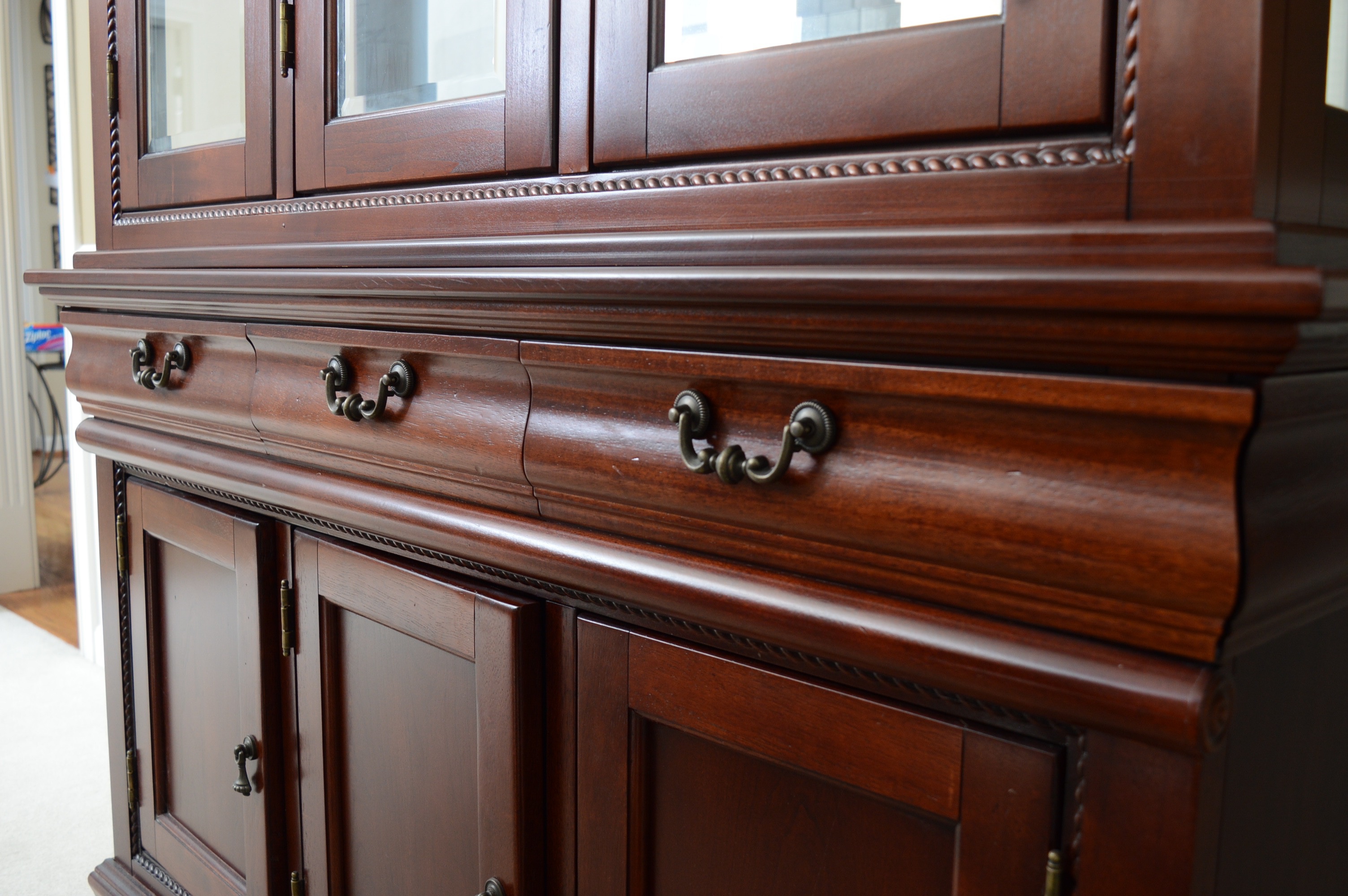 Lighted Cherry China Cabinet