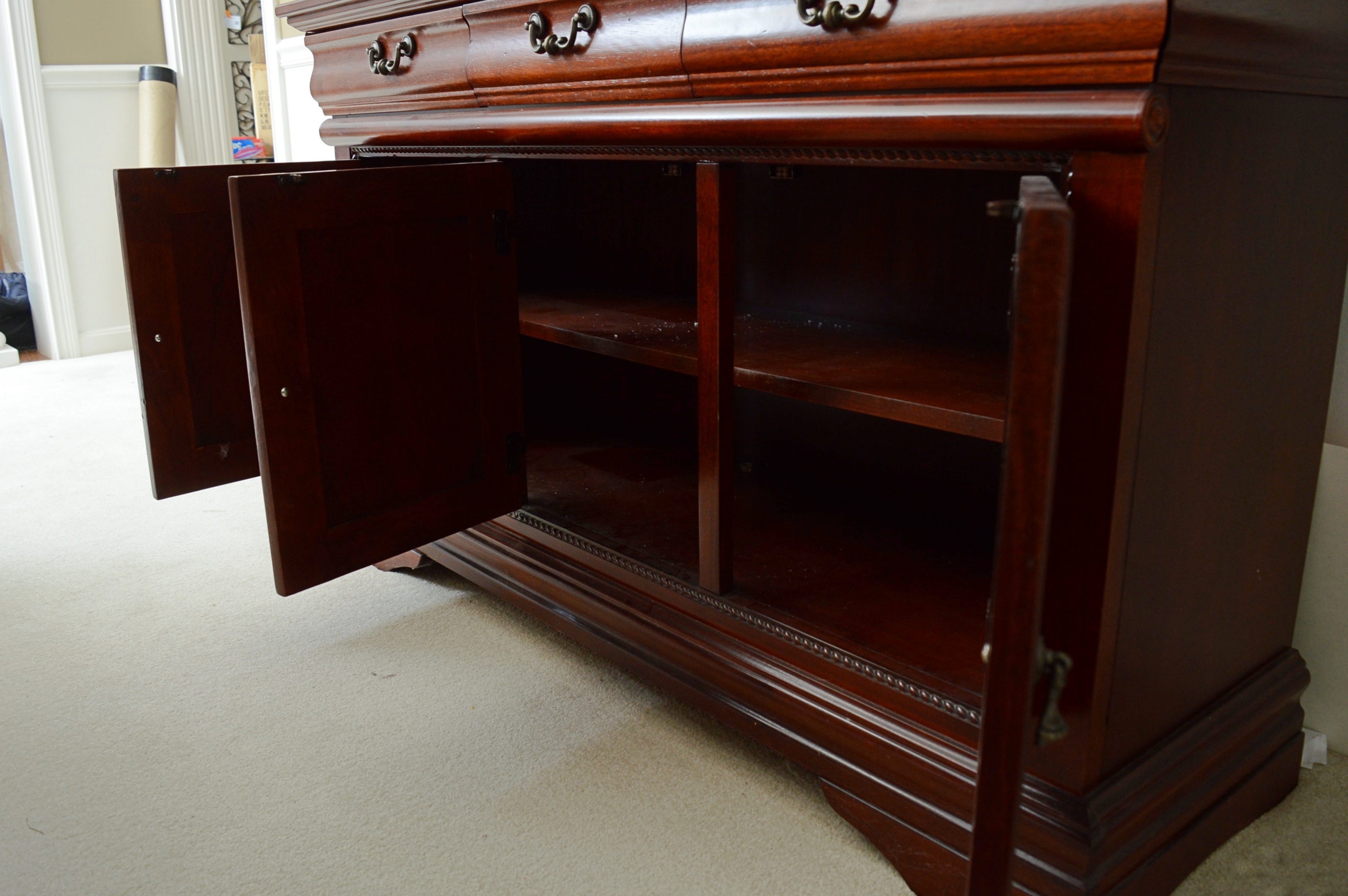 Lighted Cherry China Cabinet