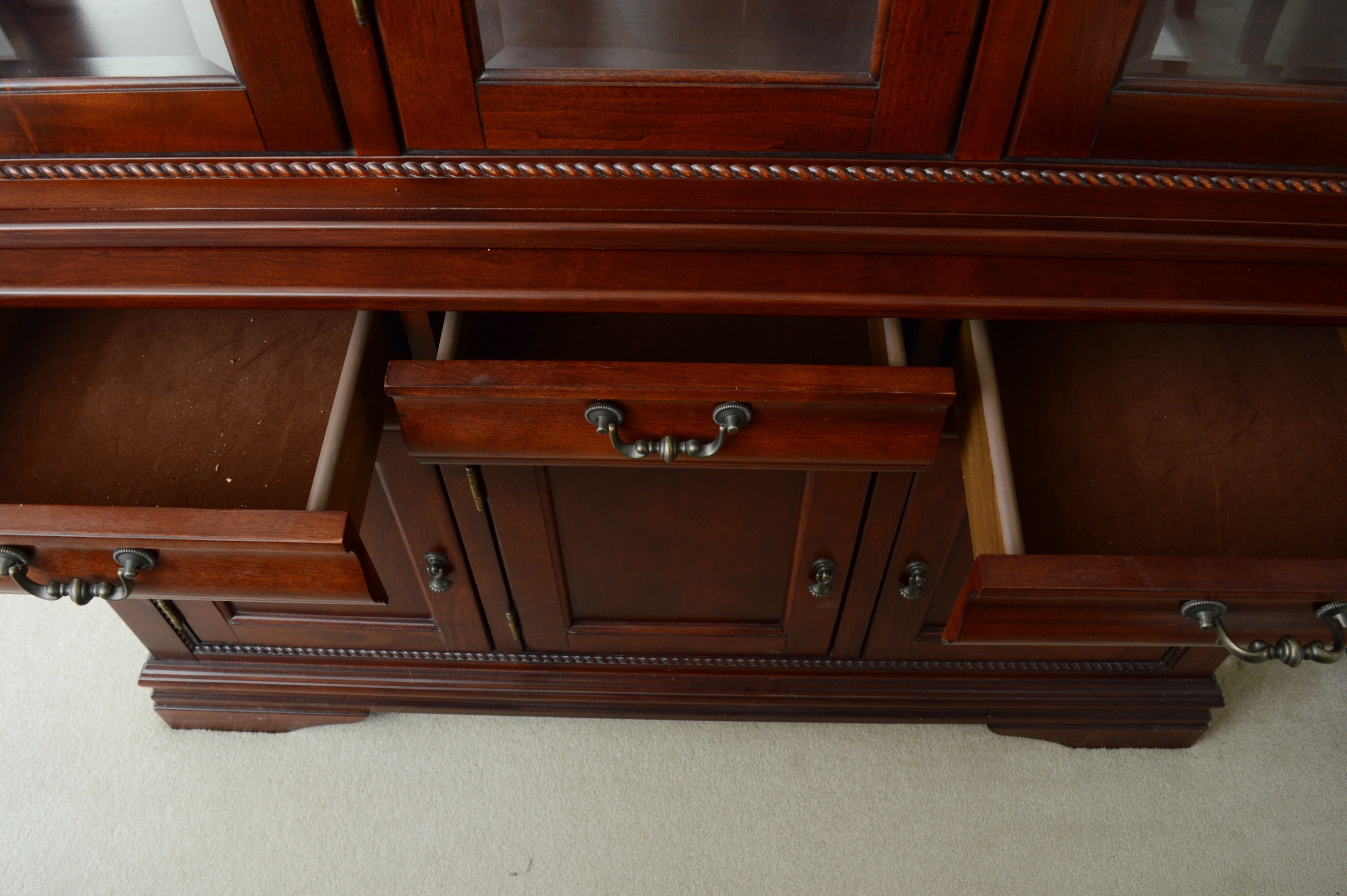 Lighted Cherry China Cabinet