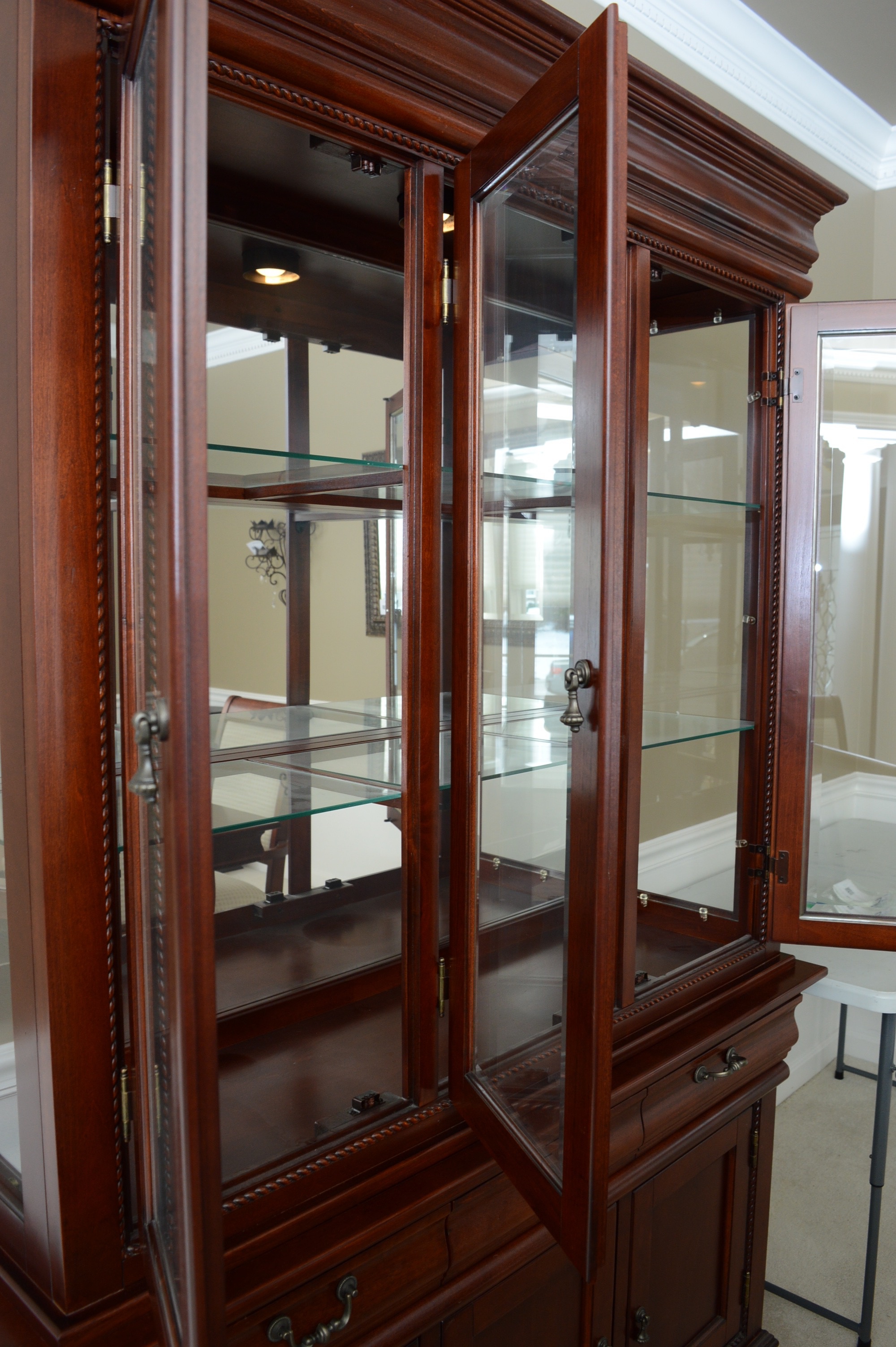 Lighted Cherry China Cabinet