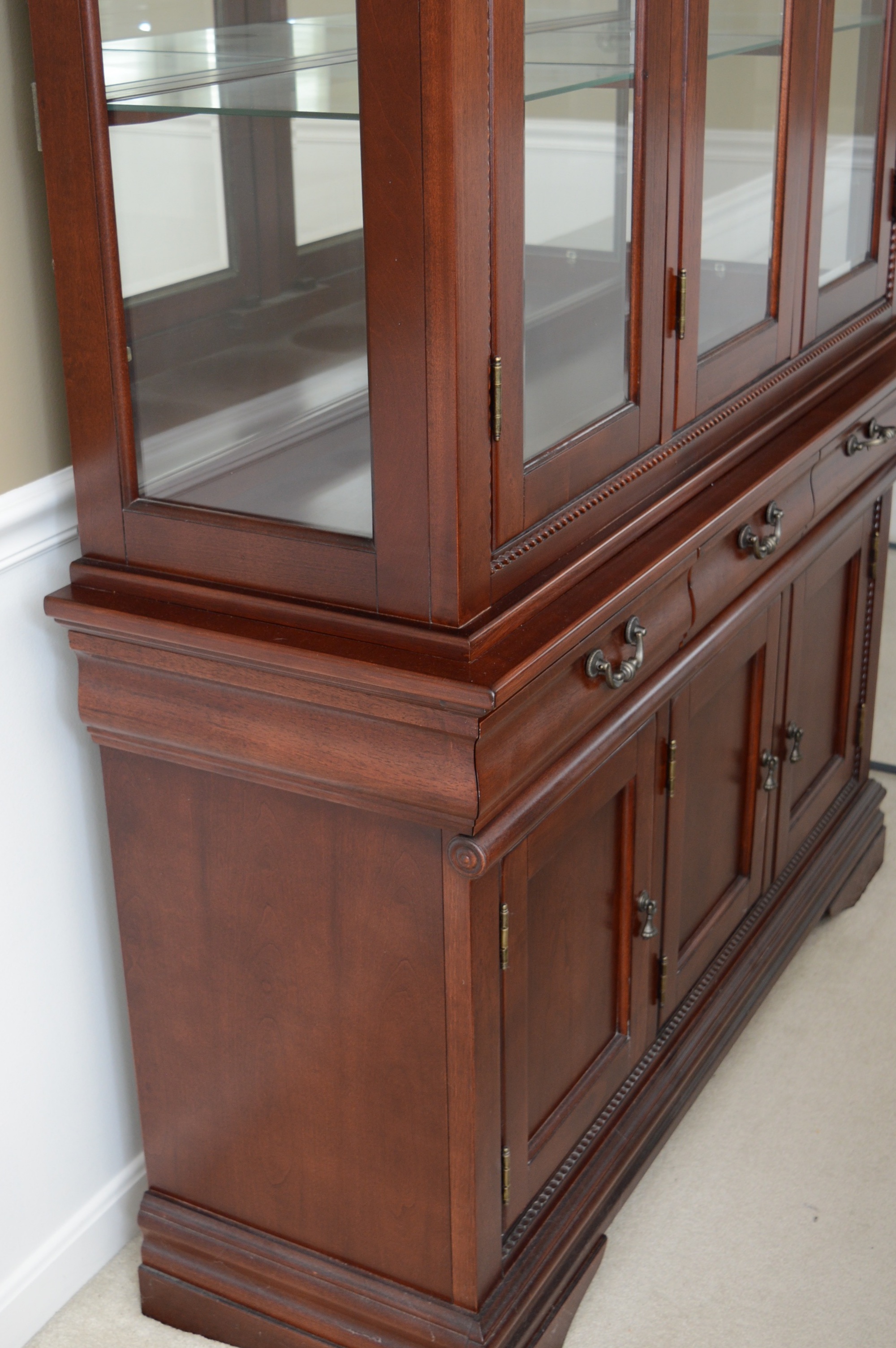 Lighted Cherry China Cabinet