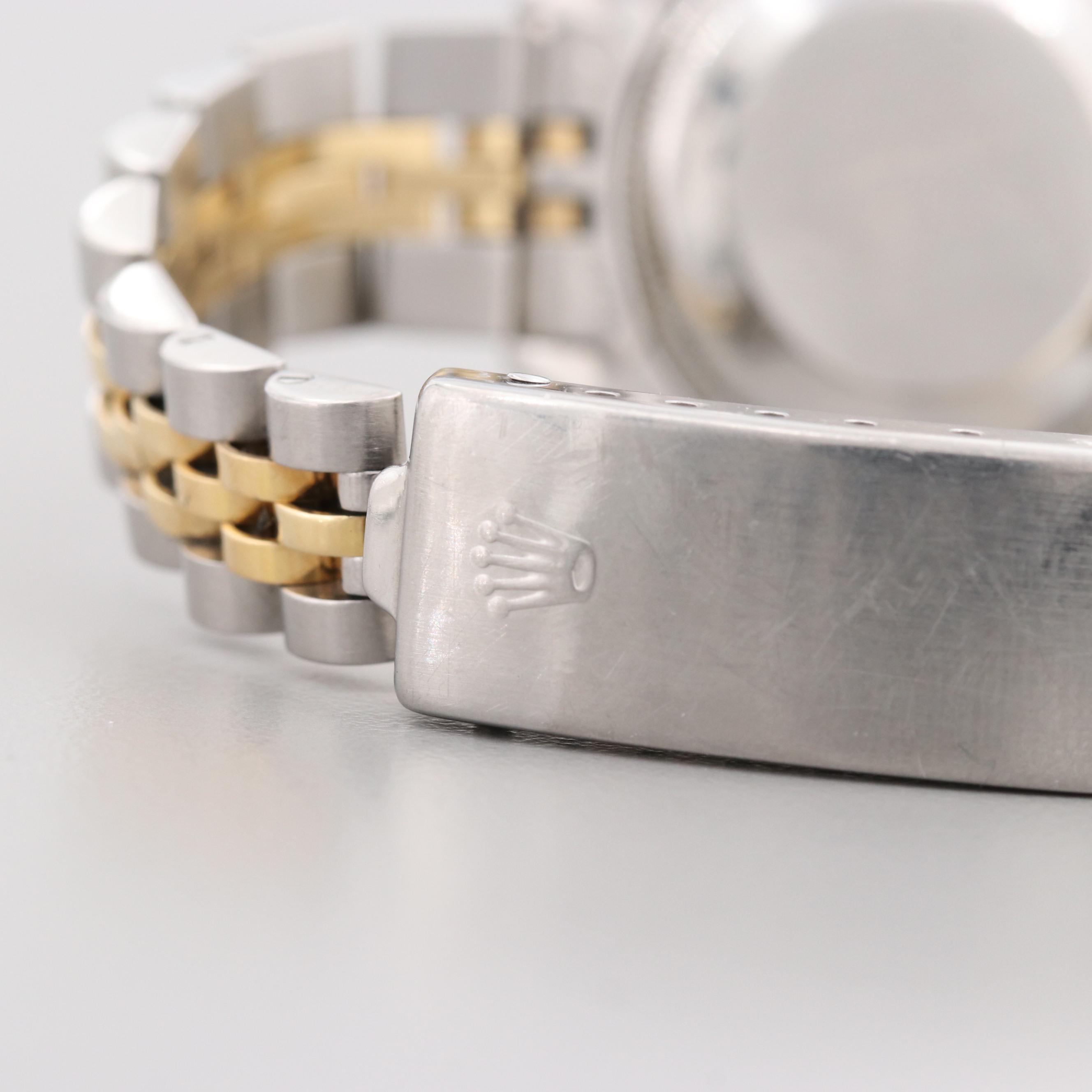 Rolex Datejust Stainless Steel and 18K Yellow Gold Watch With Diamond Dial