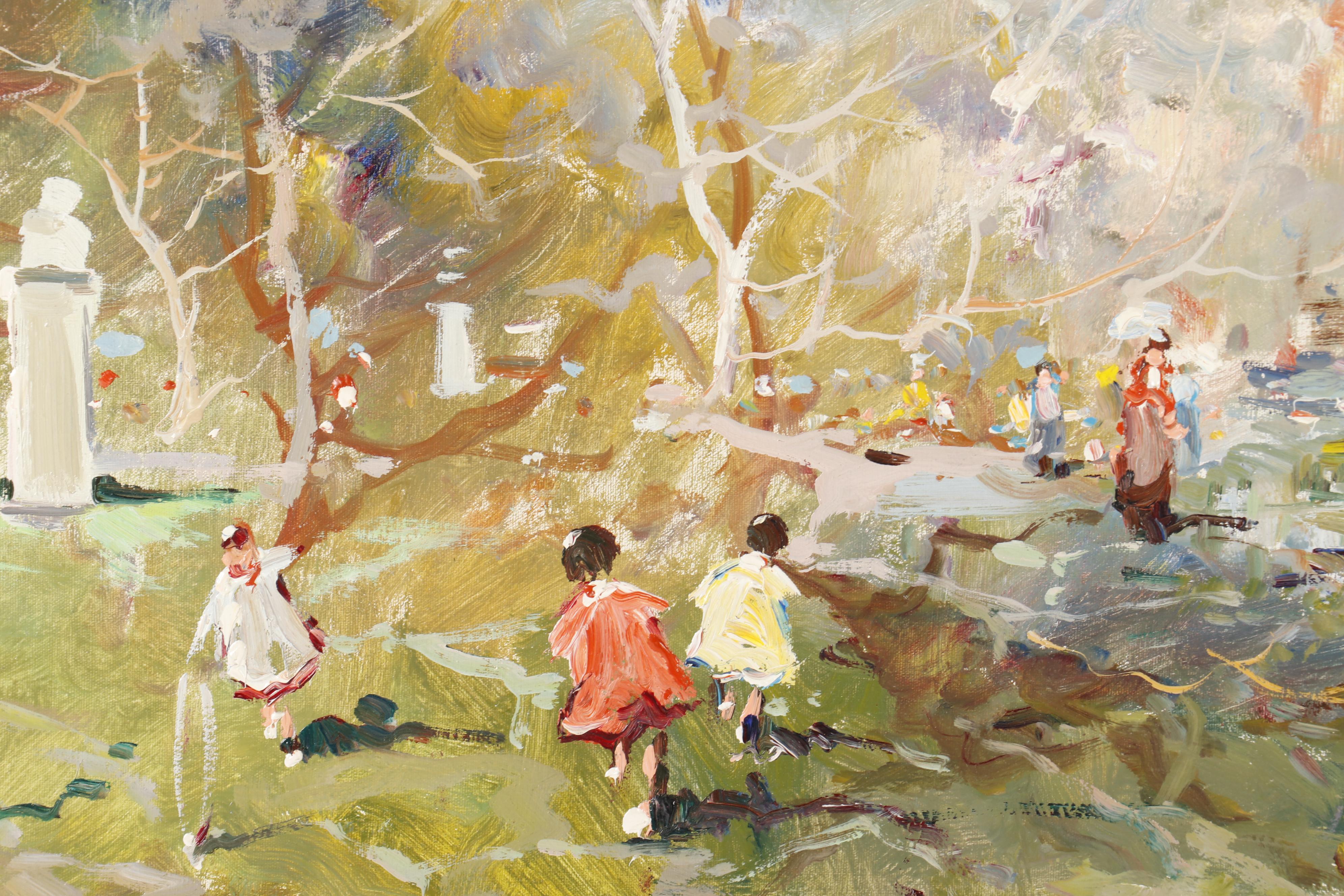 Sansini VIllage Scene Oil Painting