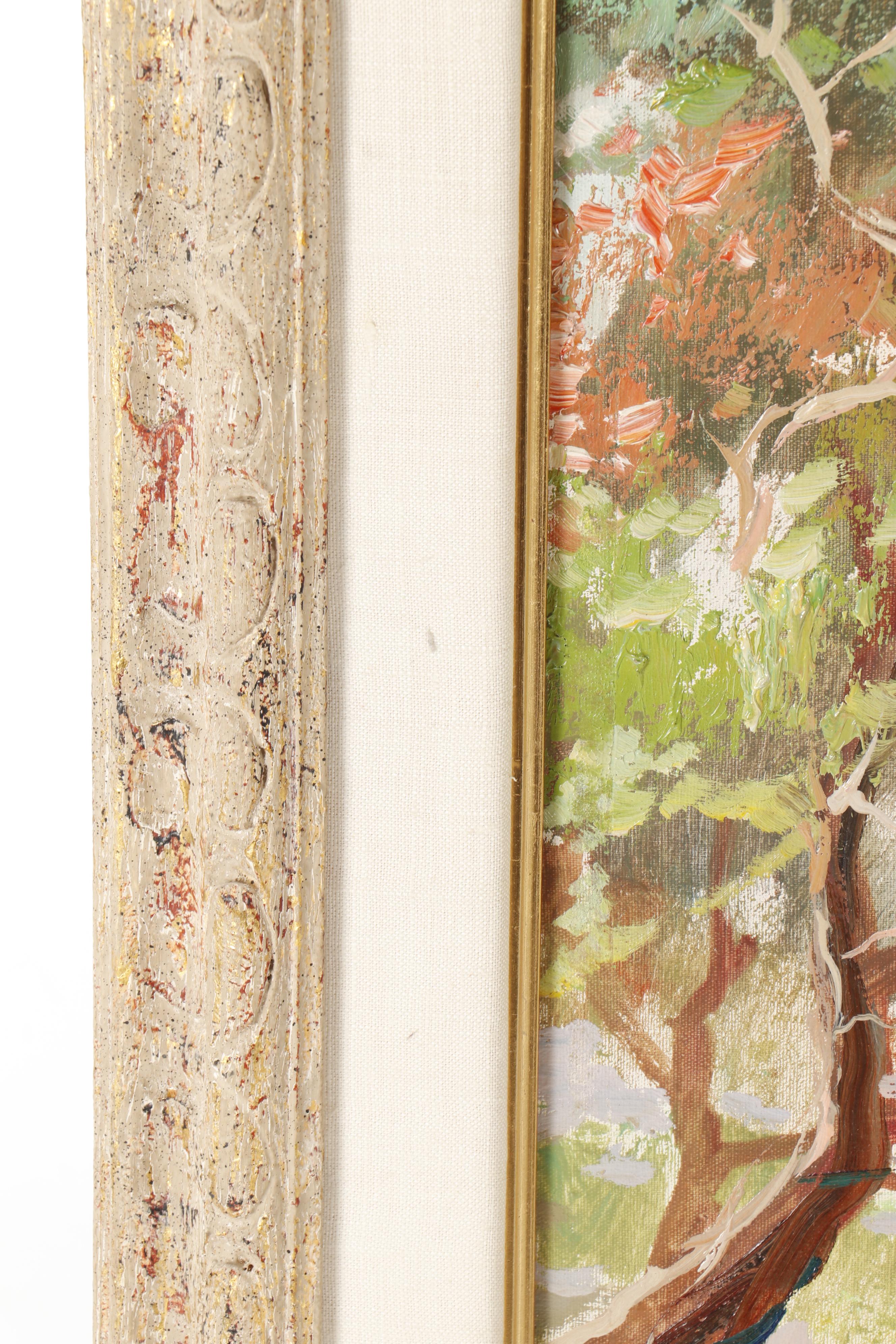 Sansini VIllage Scene Oil Painting