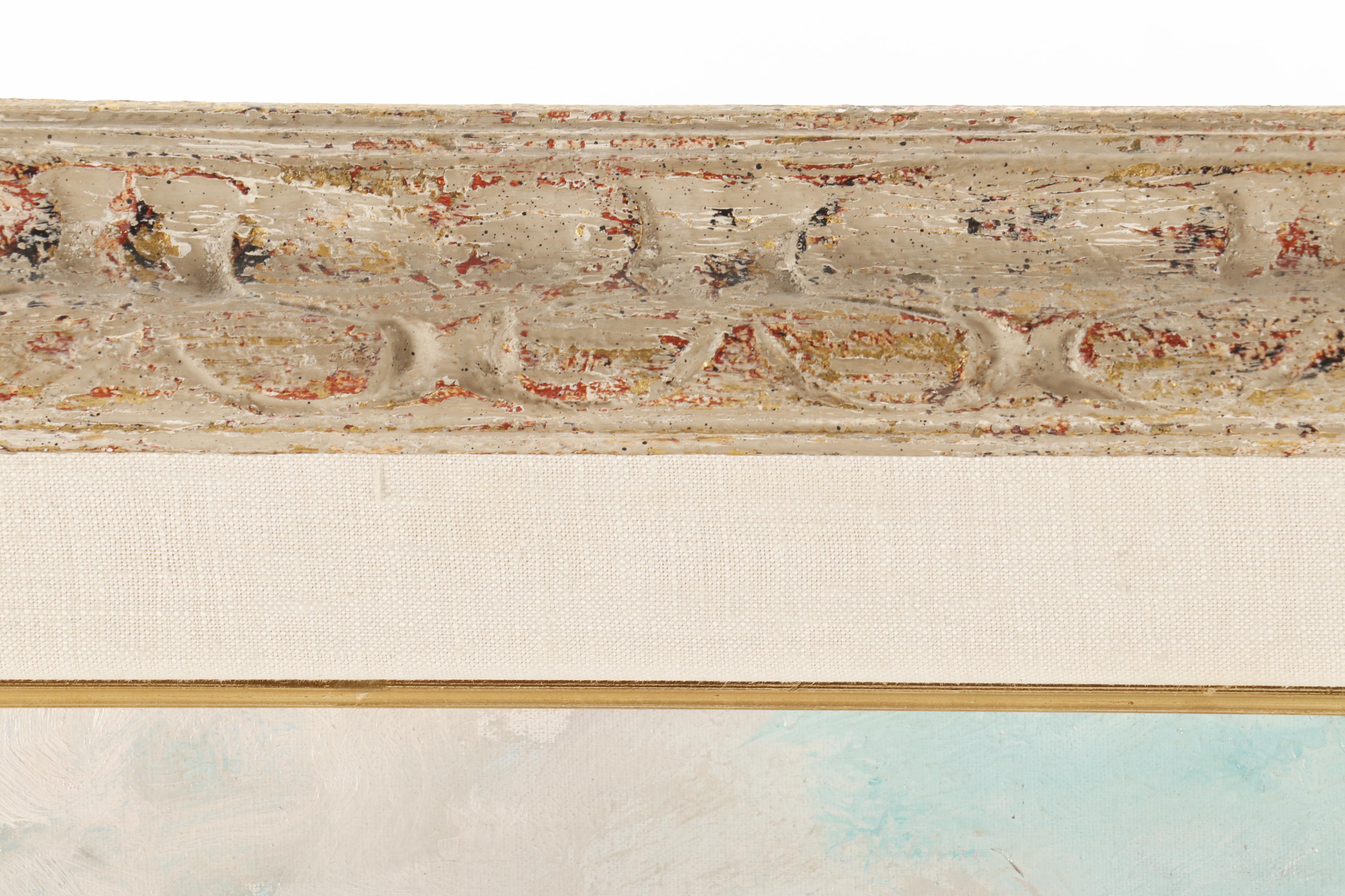 Sansini VIllage Scene Oil Painting