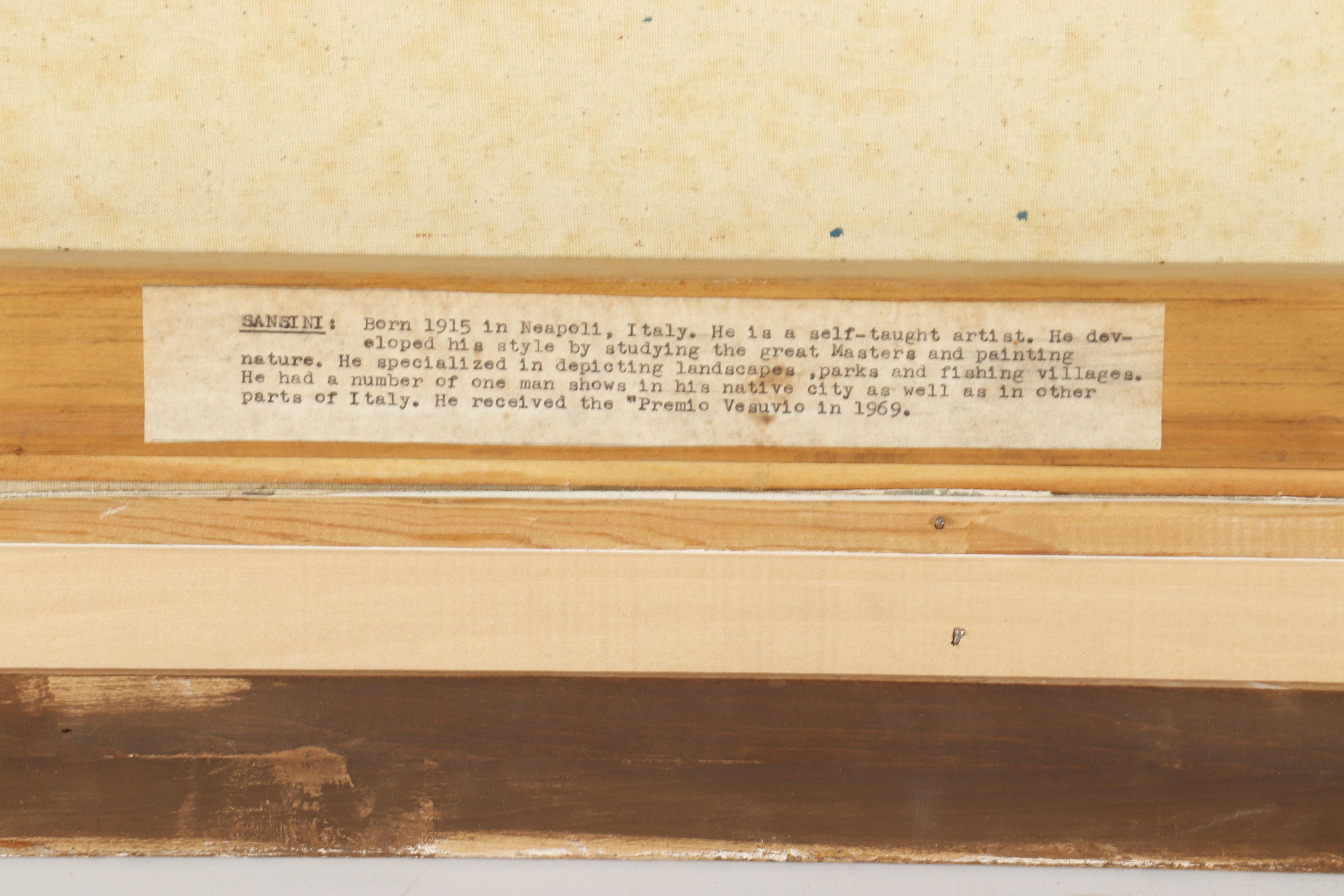 Sansini VIllage Scene Oil Painting