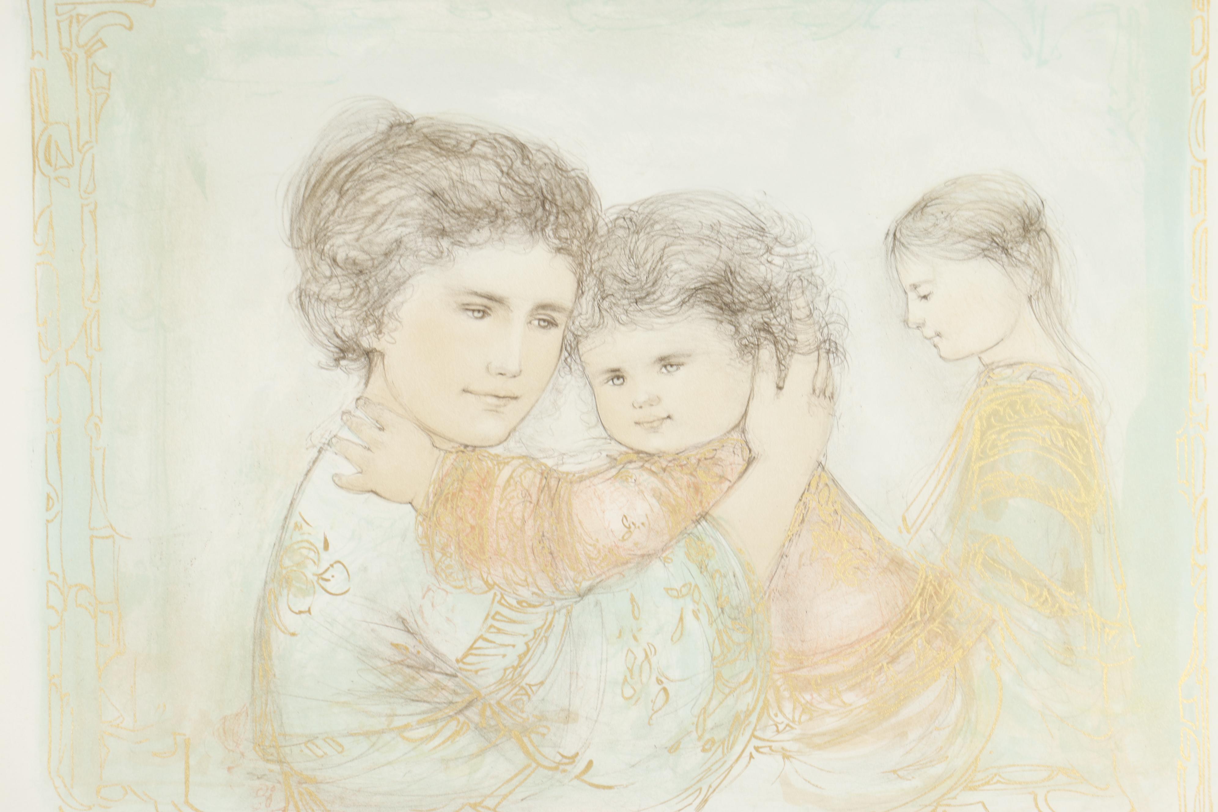 Edna Hibel Color Lithograph "Serenity"