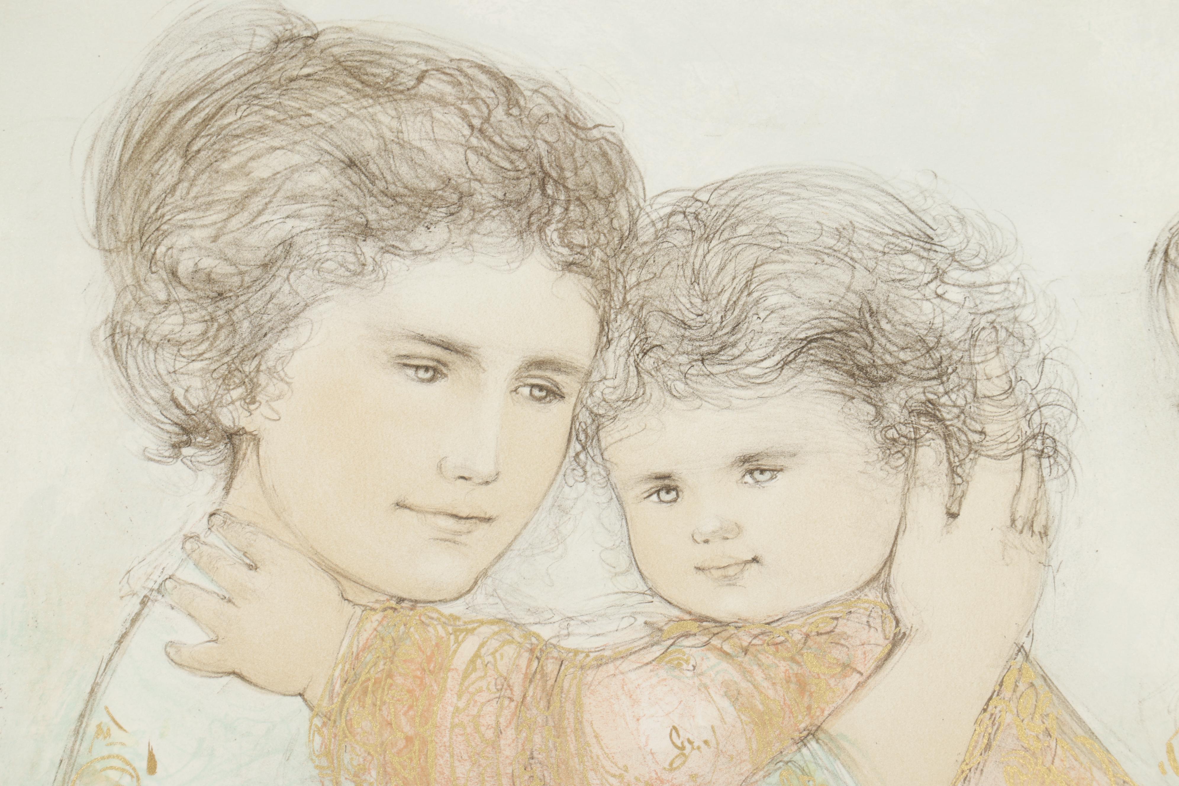 Edna Hibel Color Lithograph "Serenity"