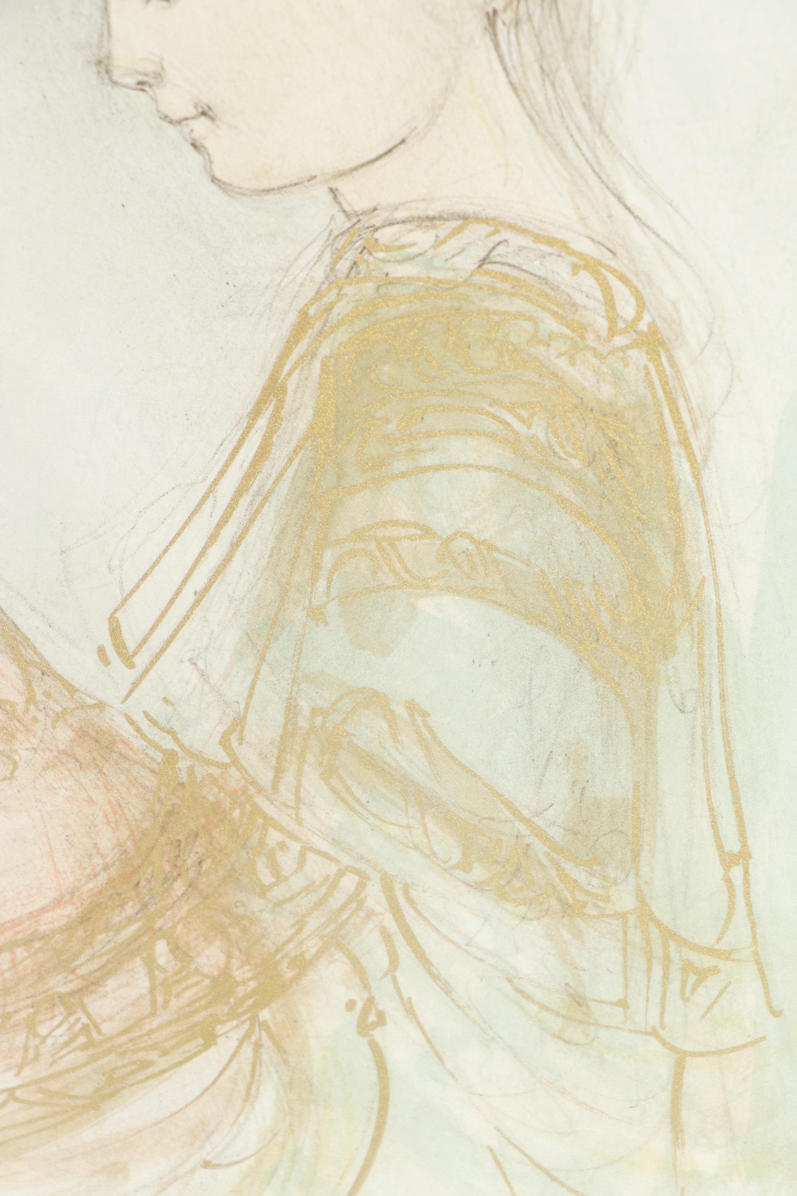 Edna Hibel Color Lithograph "Serenity"