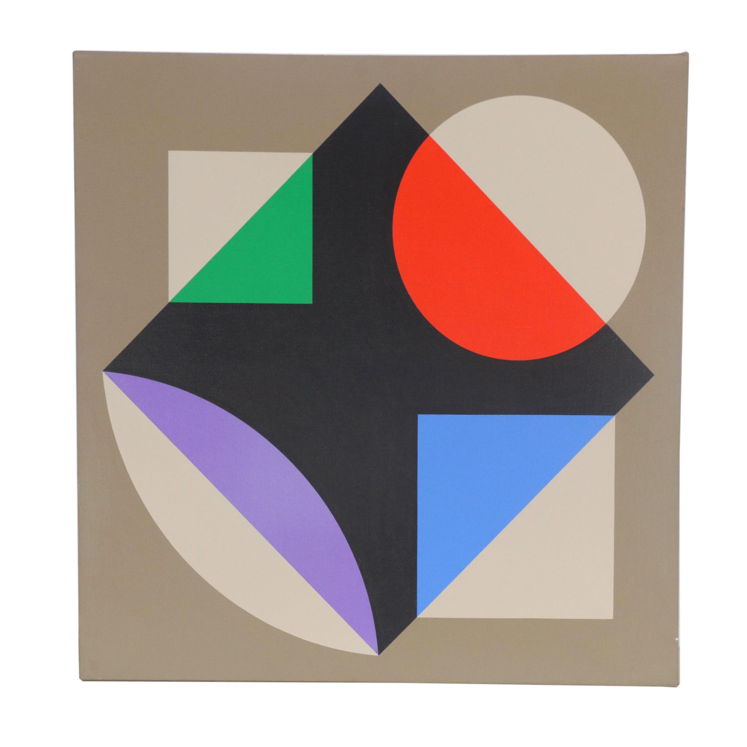 Noel Martin 1974 Geometric Acrylic Painting