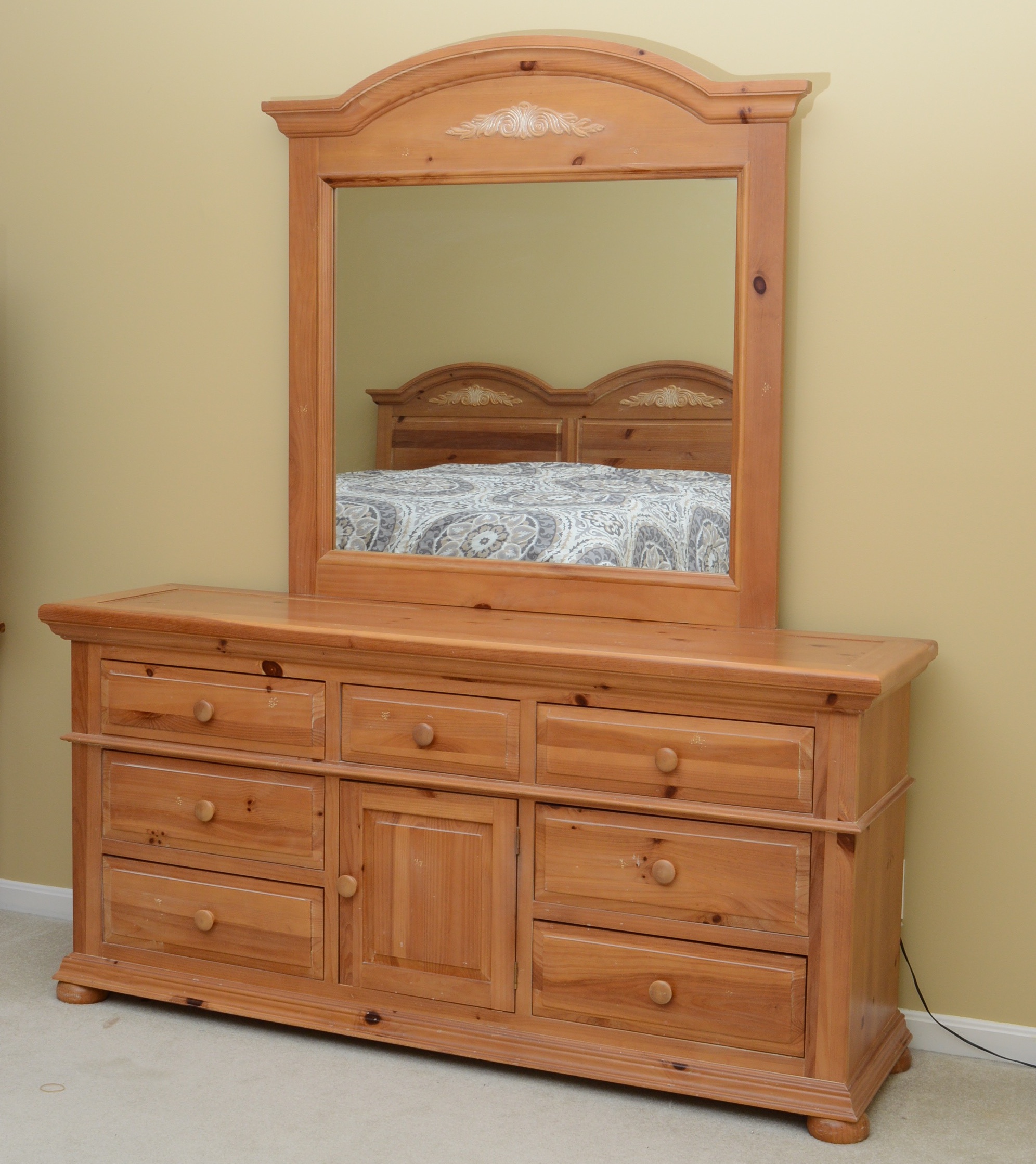 Broyhill "Fontana" Pine Dresser with Mirror