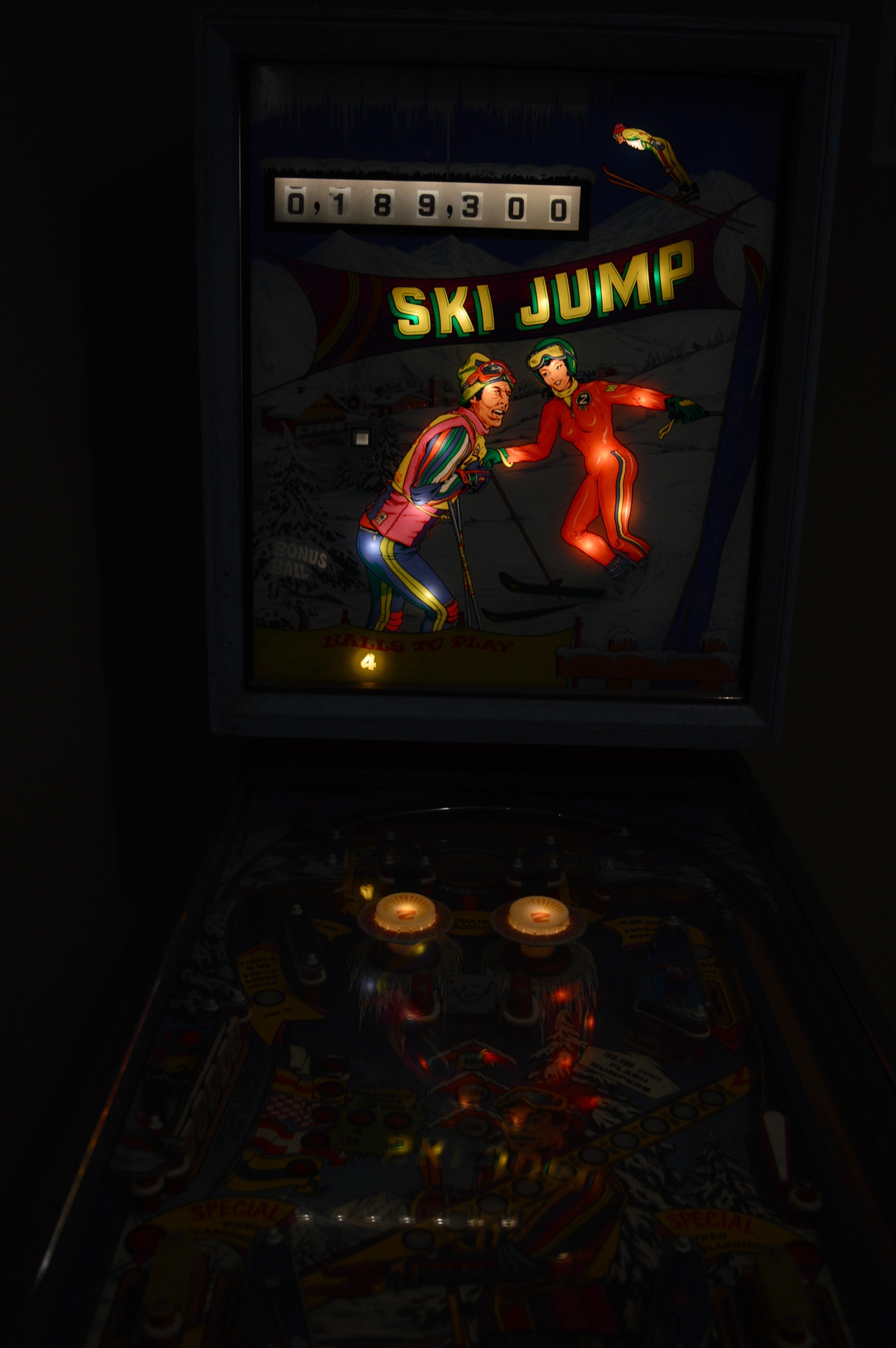 Zaccaria Vintage "Ski Jump" Pinball Machine