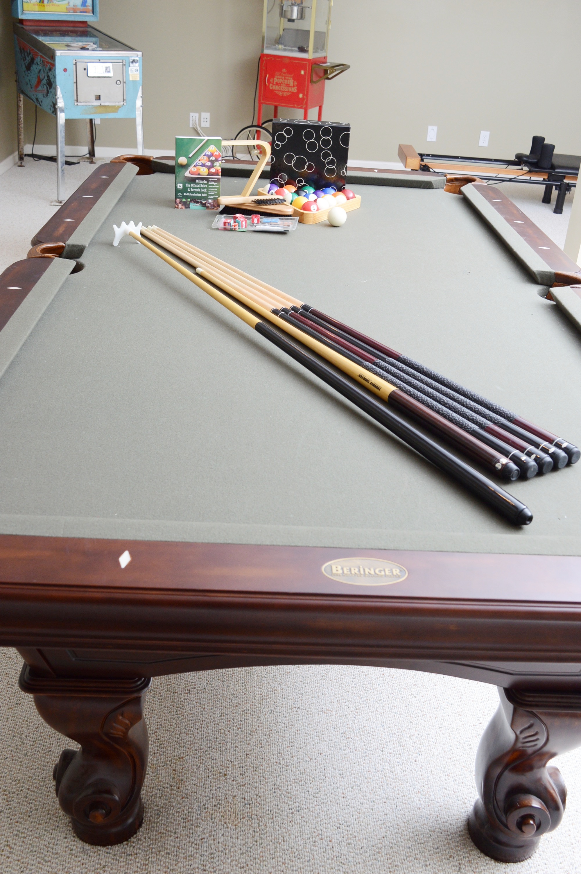 Beringer Slate Top Pool Table  with Accessories