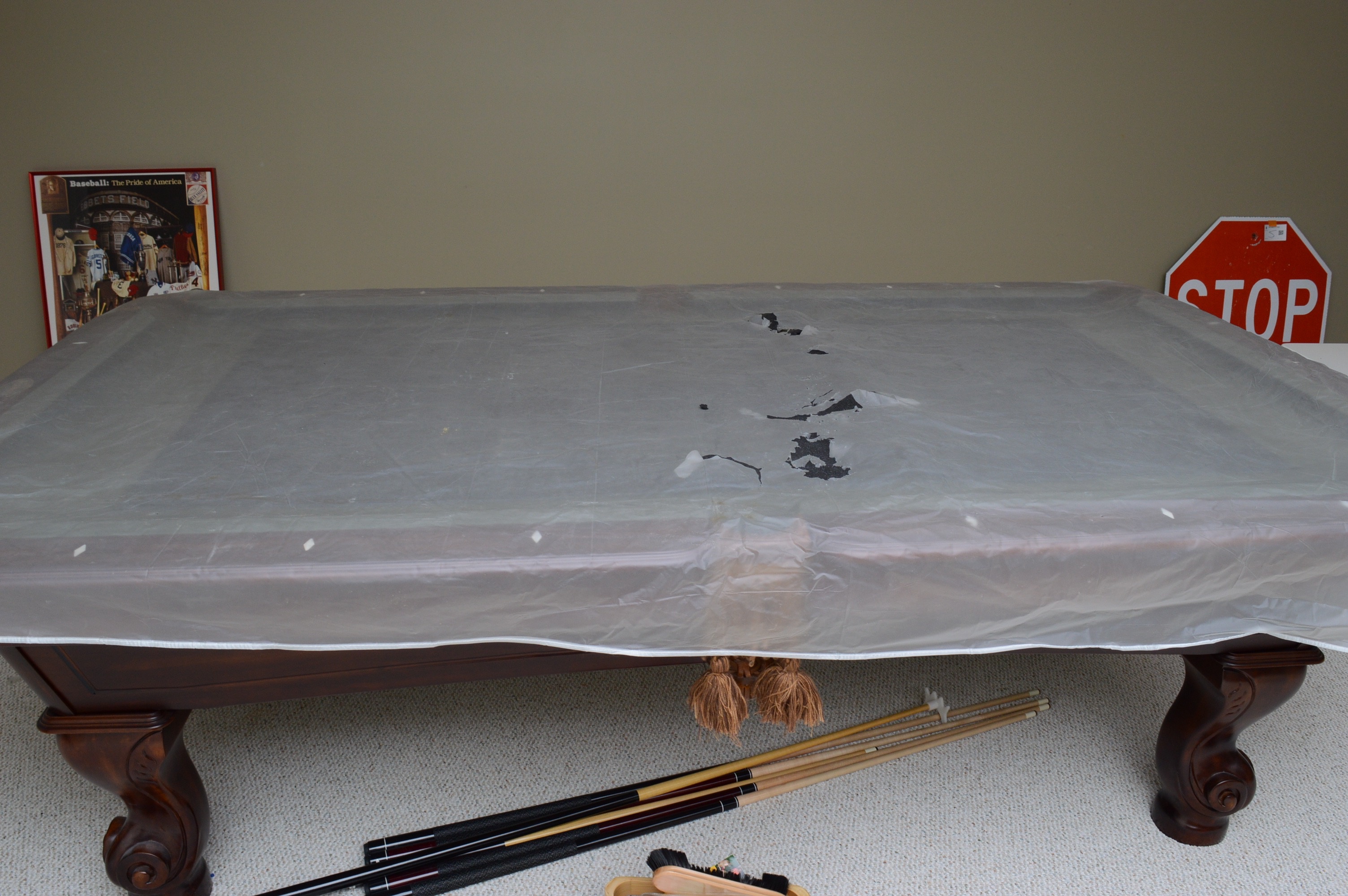 Beringer Slate Top Pool Table  with Accessories