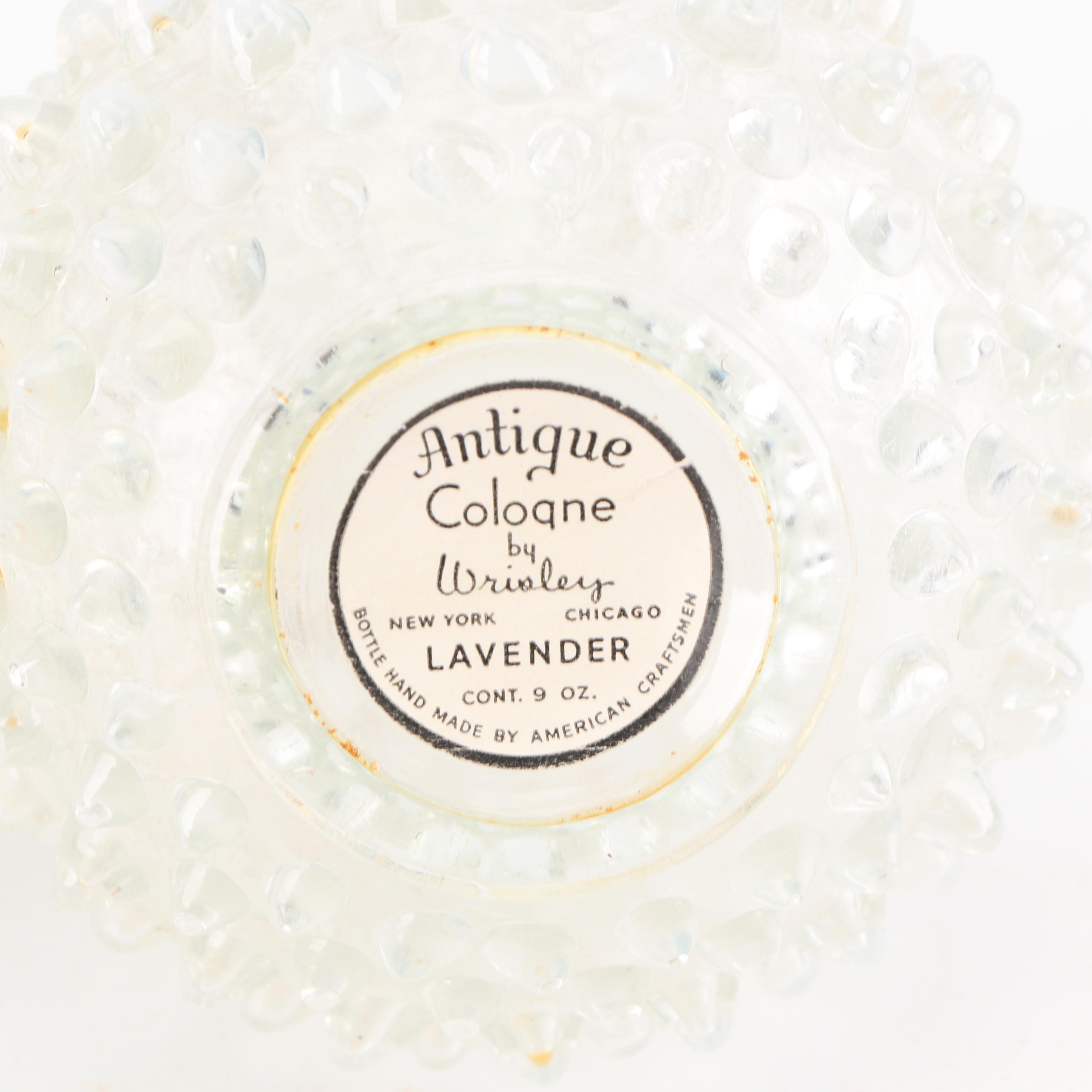 Fenton "French White" Opalescent Hobnail Cologne Bottles and Powder Jar