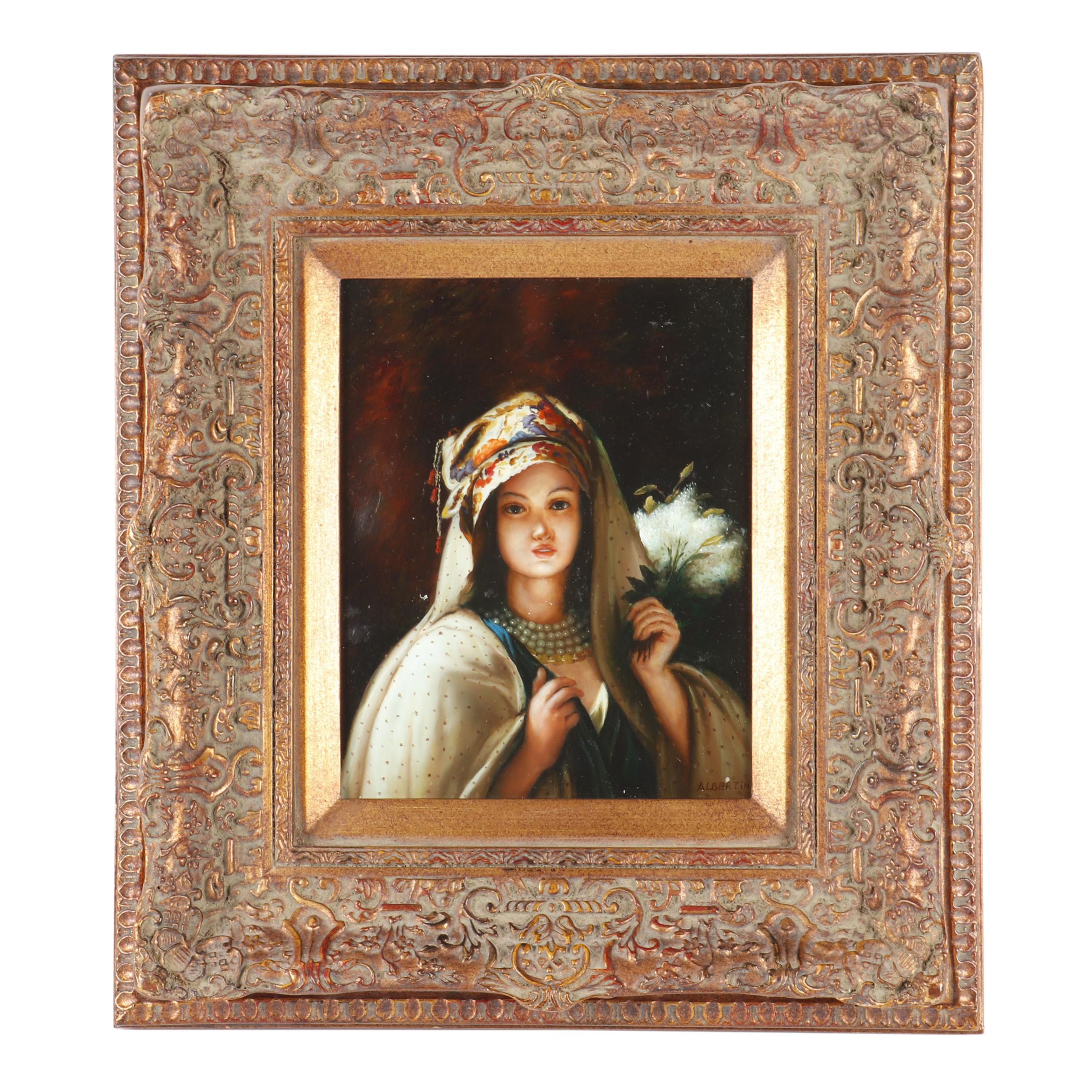 20th Century Portrait Oil Painting